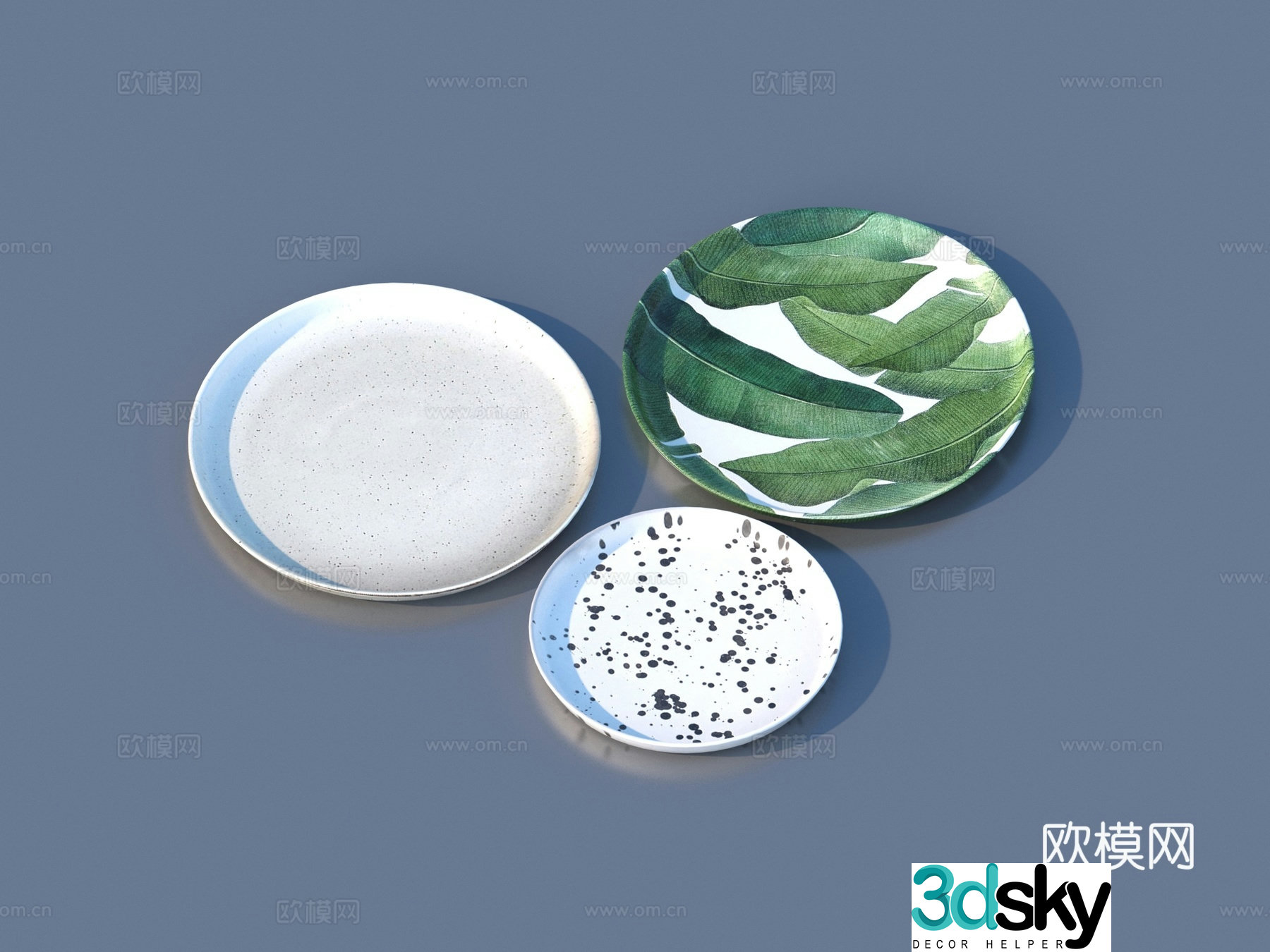 plate plate tableware 3d model