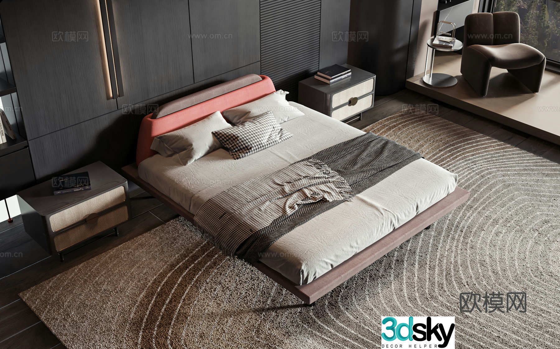 Modern style product bed 3d model