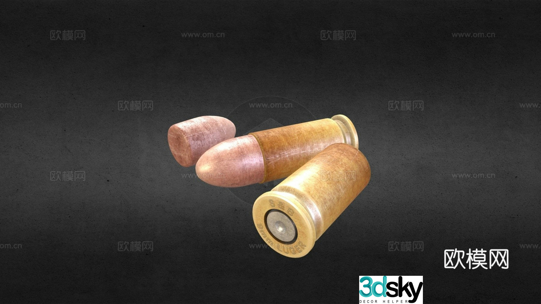 mm bullet 3d model