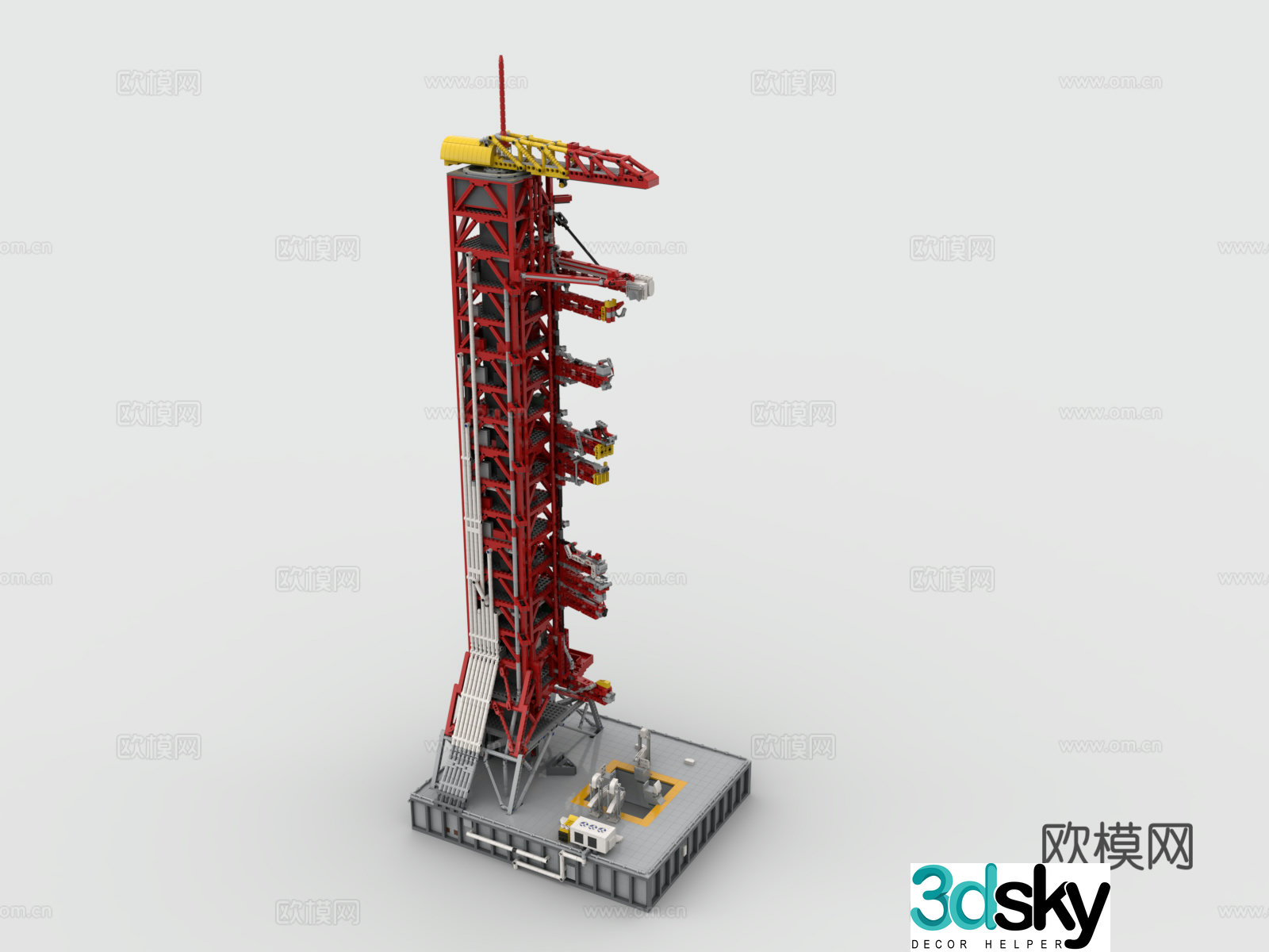 LEGO LEGO Toys Building Blocks Rocket Base Rocket Launch Tower Rocket Launch Base 3D Model