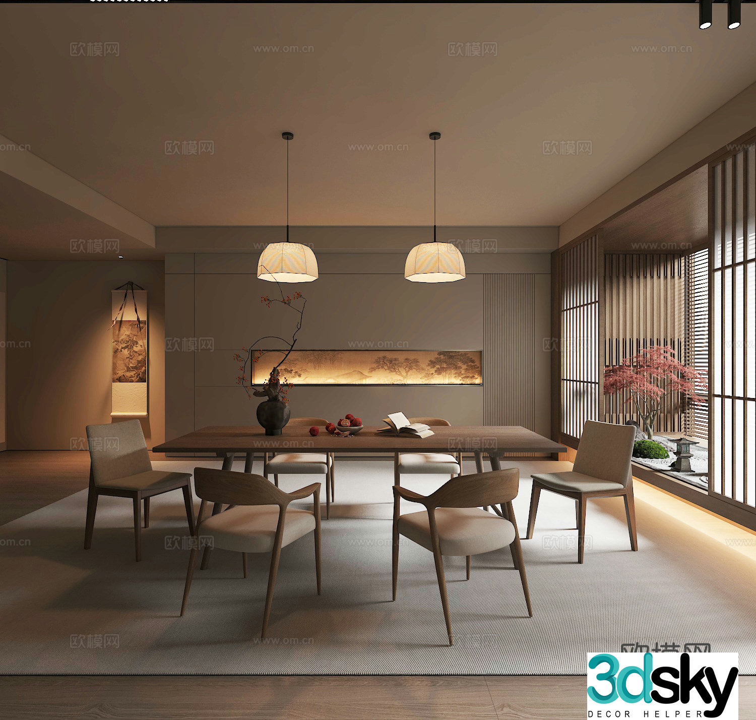 New Chinese style Song’s aesthetic restaurant 3D model