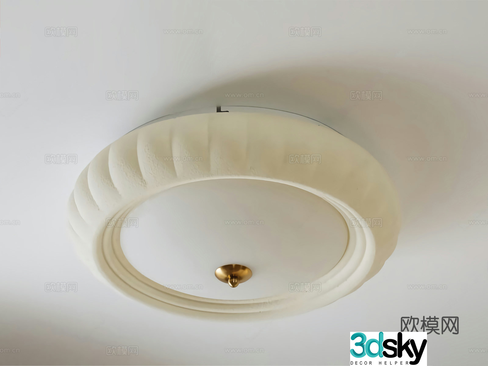 Modern cream ceiling lamp Bread ceiling lamp Retro ceiling lamp Bed ceiling lamp Bedroom ceiling lamp Round ceiling 3D model