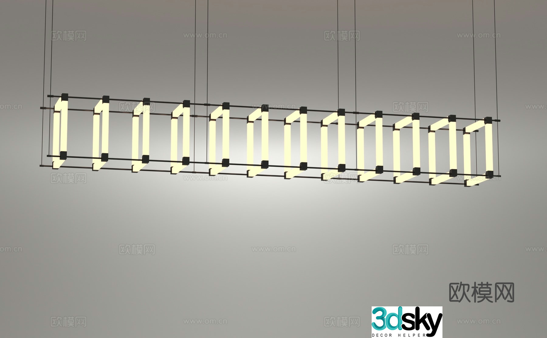 Modern chandelier 3d model