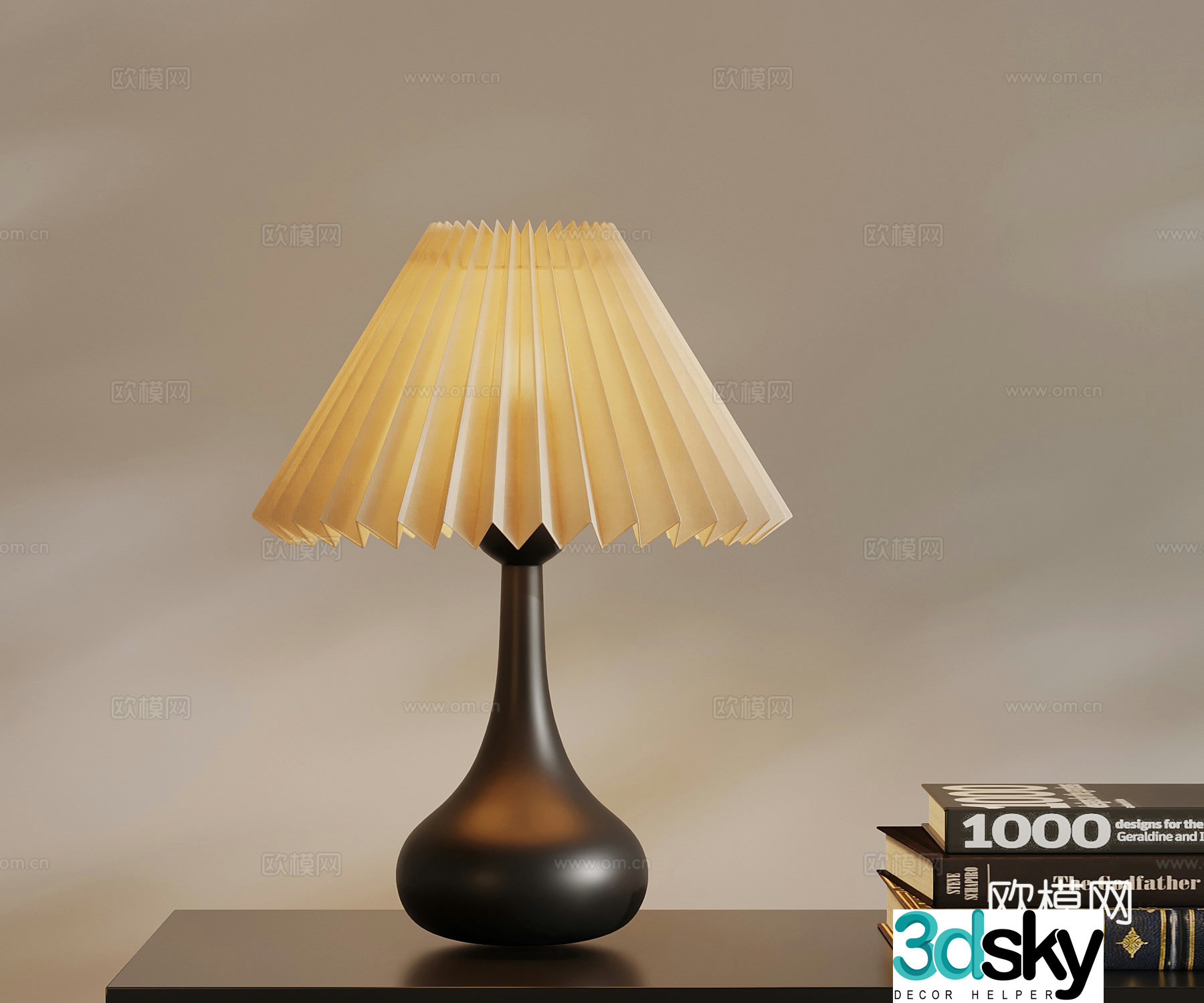 French desk lamp 3d model