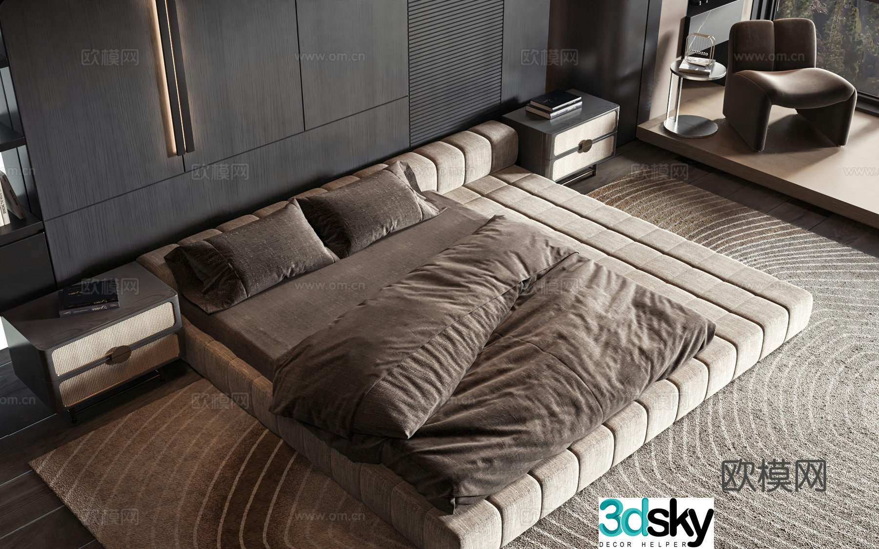 Modern style product bed 3d model
