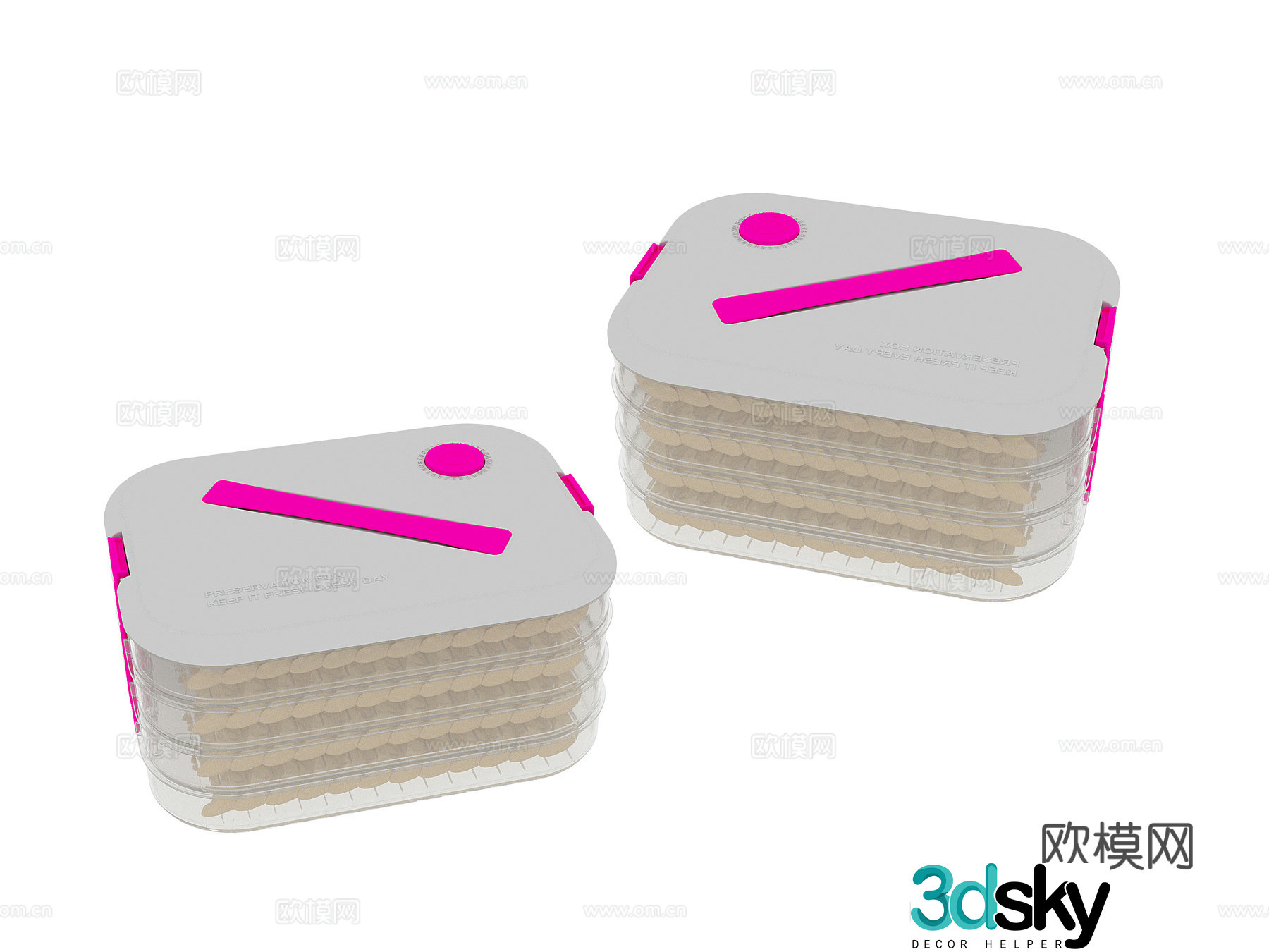 Domestic supplies dumplings 3d model