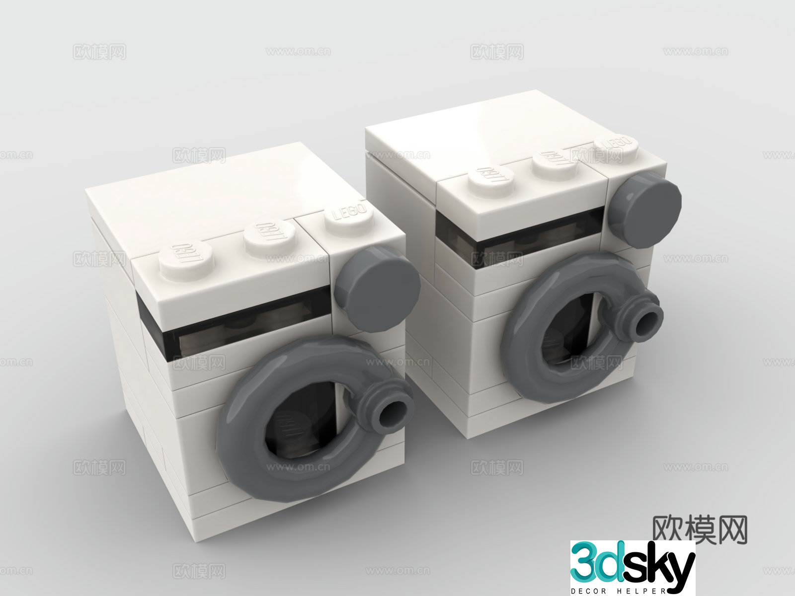 LEGO LEGO Toys Building Blocks Drum Washing Machine Home Appliances 3D Model