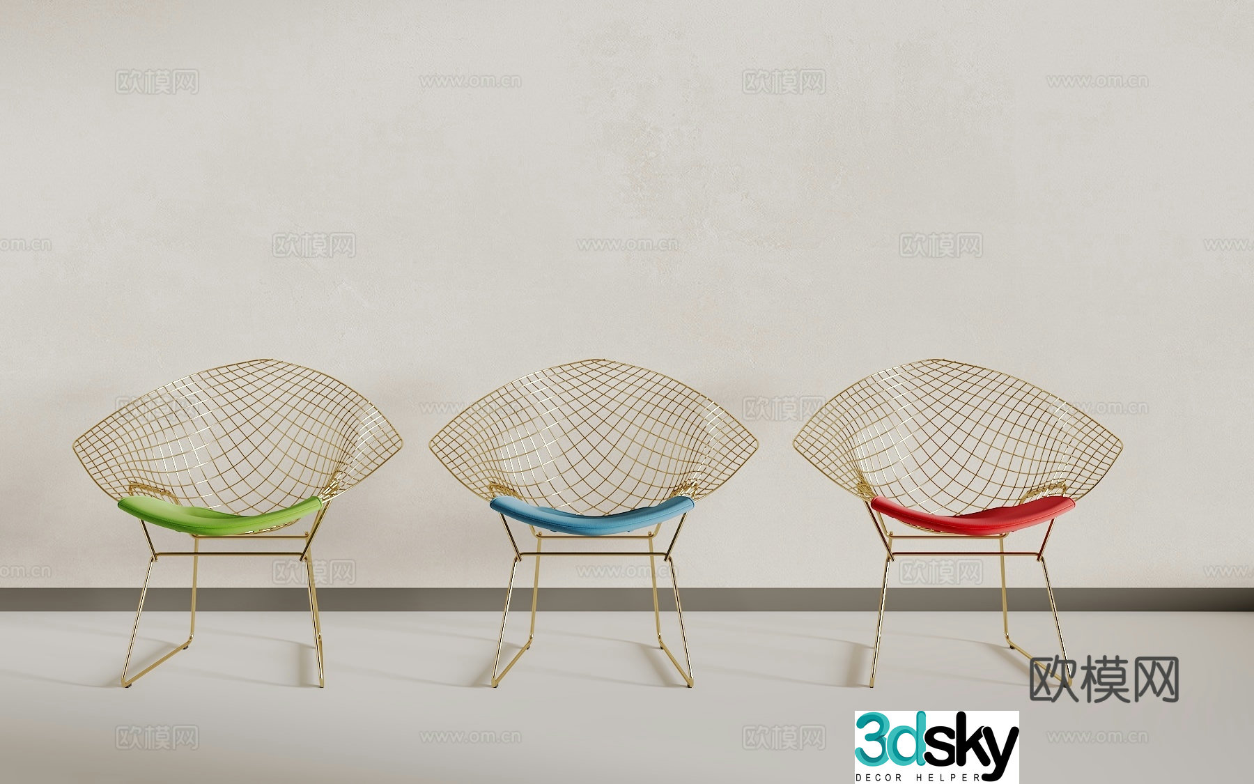 Light luxury seat 3D model