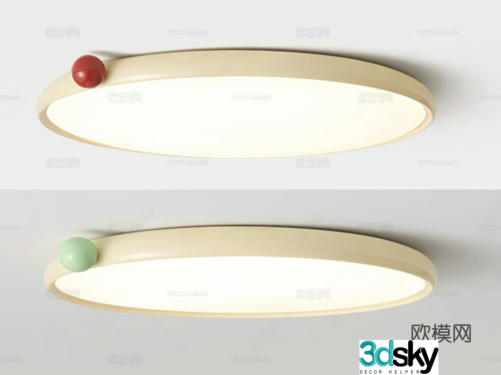 Modern cream ceiling lamp Round ceiling lamp Bedroom ceiling lamp 3d model