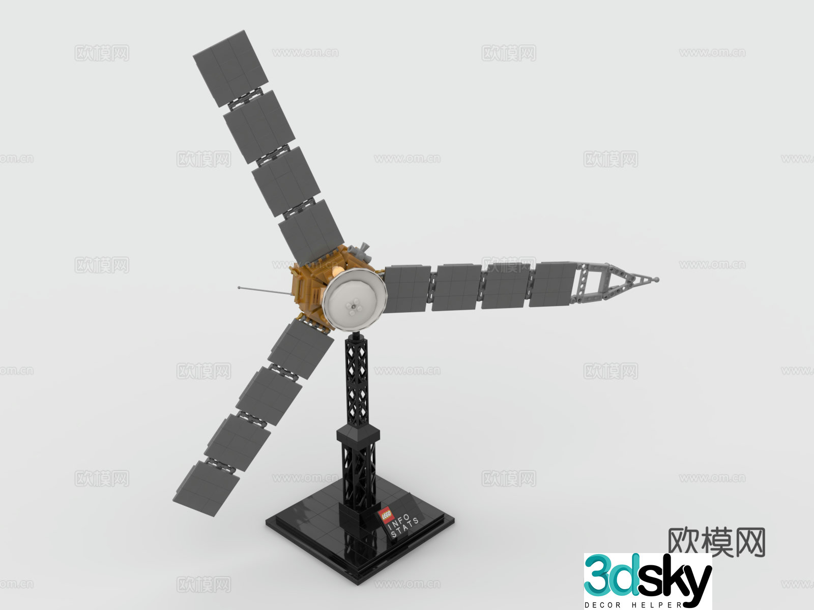 LEGO LEGO Toys Building Blocks Satellite Artificial Satellite 3D Model