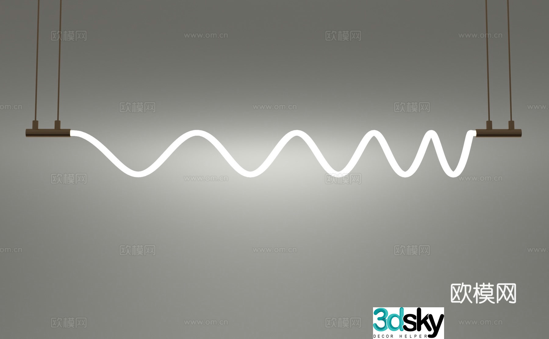Modern chandelier 3d model