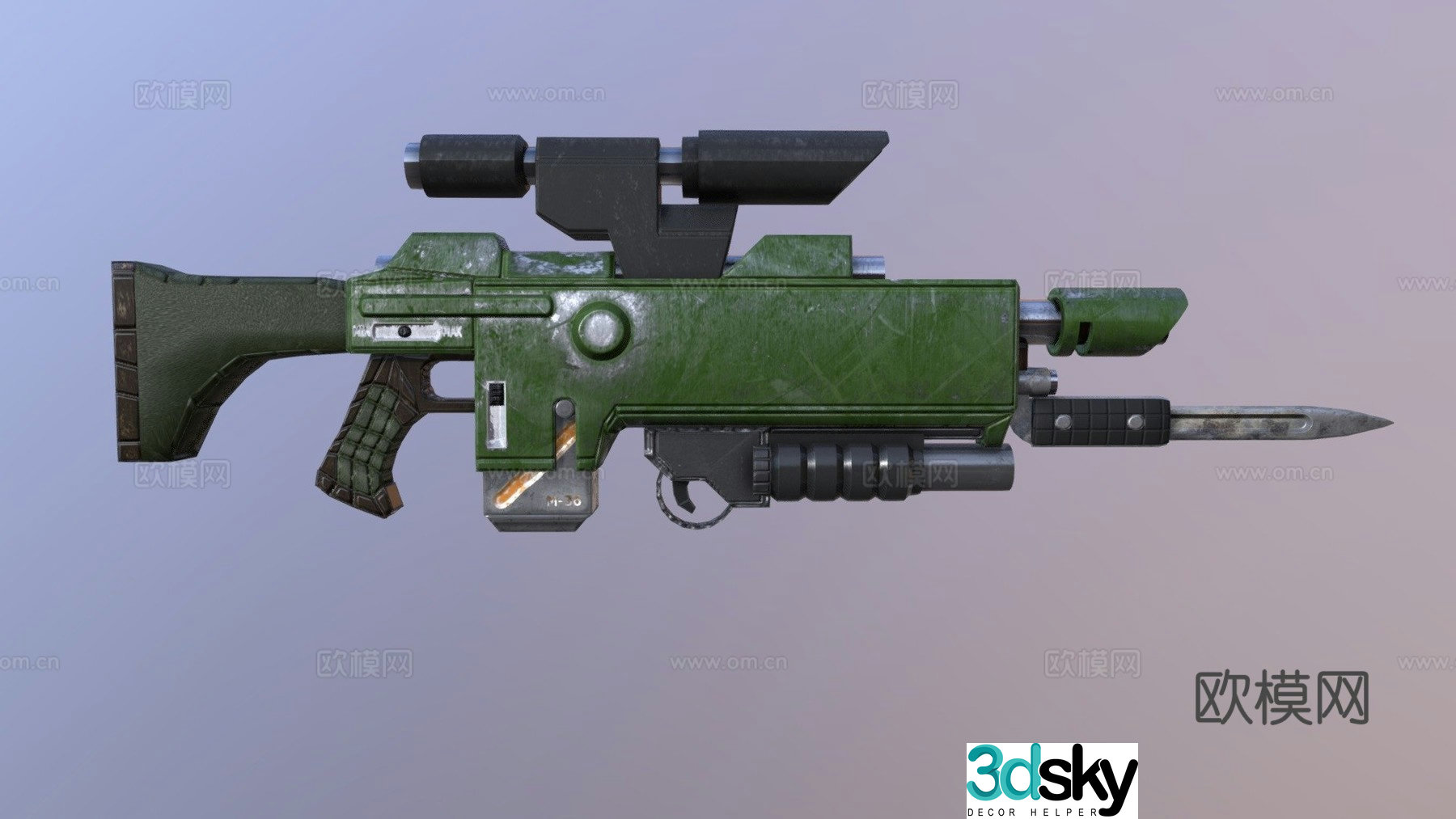 Warhammer 40K Condelaire laser rifle 3d model
