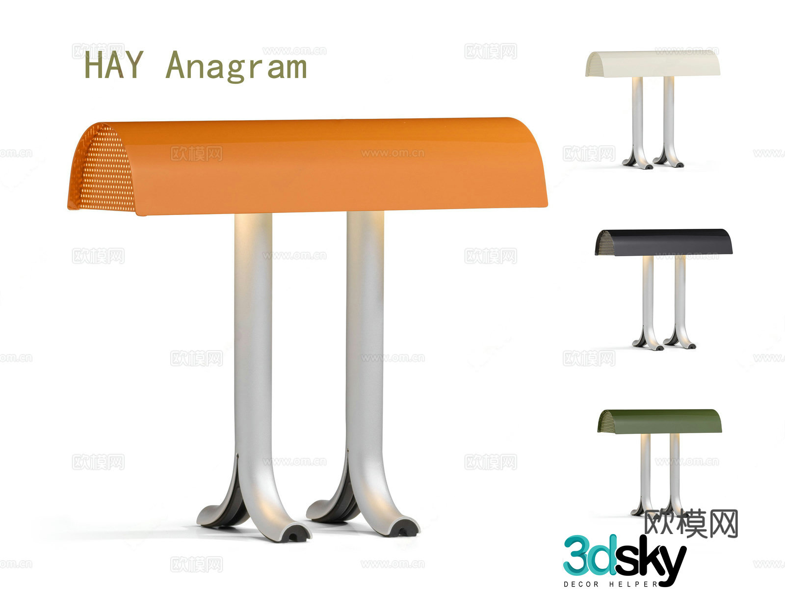 HAY modern desk lamp medieval style table lamp 3d model