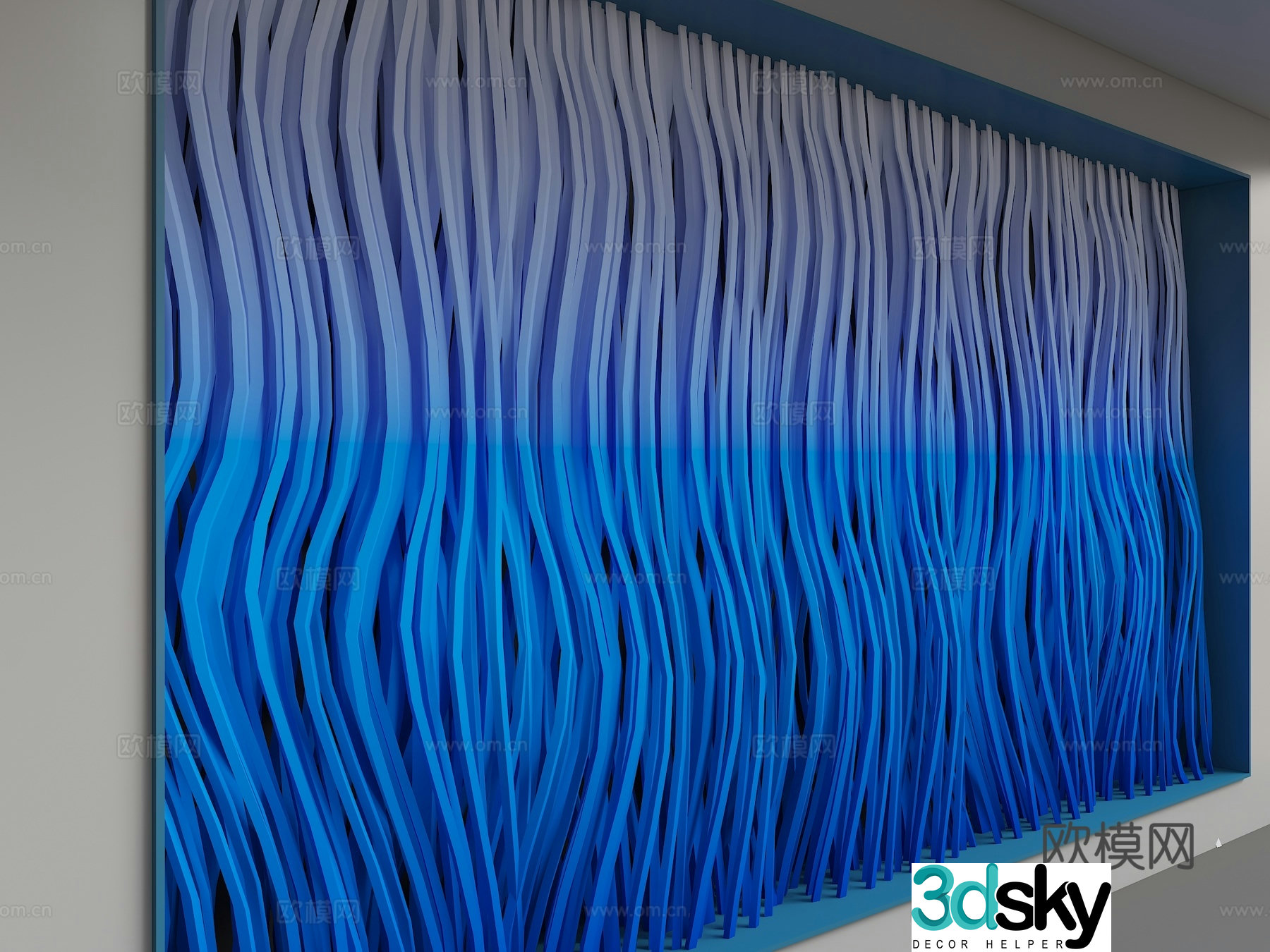 Modern background wall 3d model