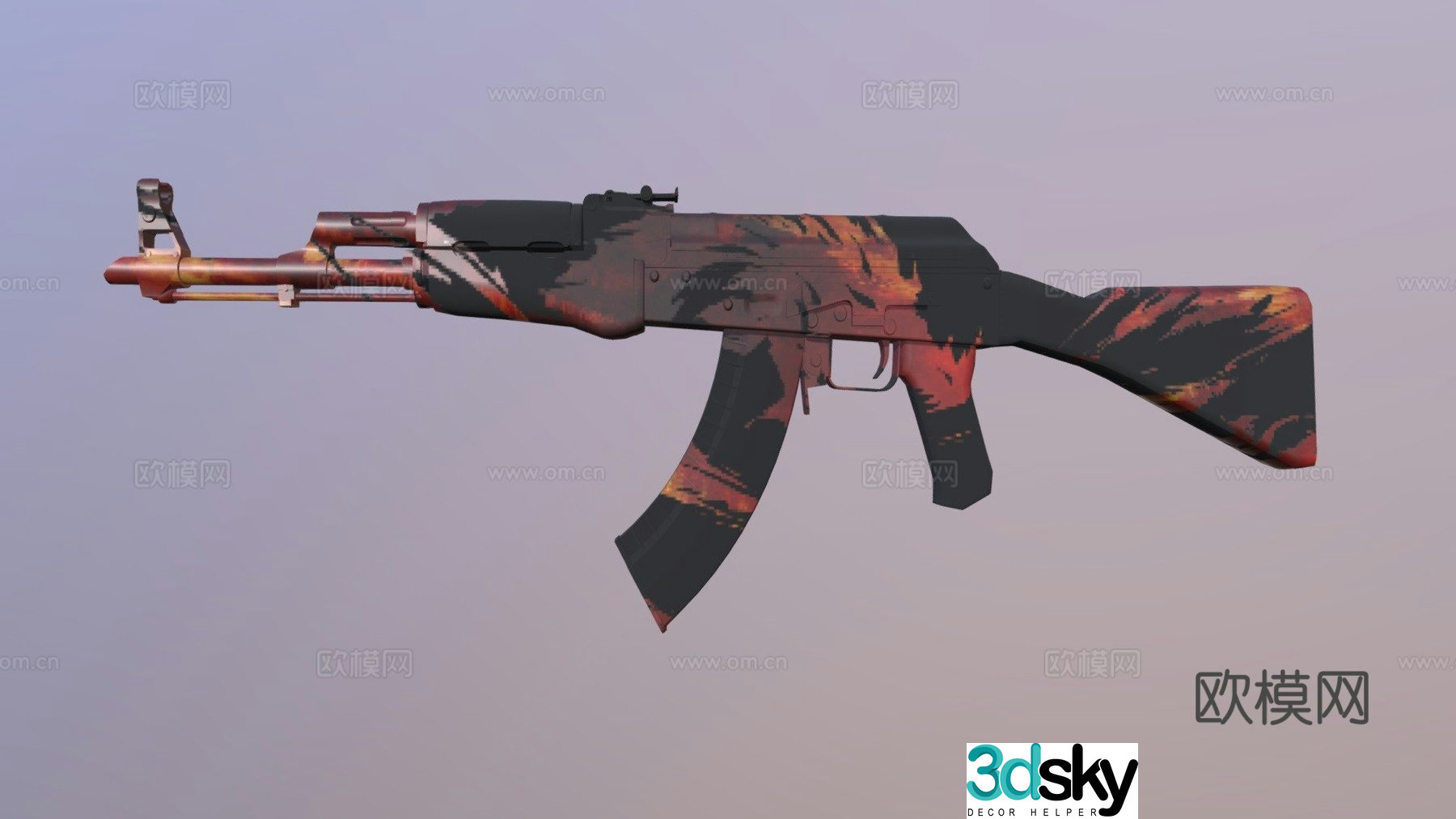 Red Dragon-AK47 3d model