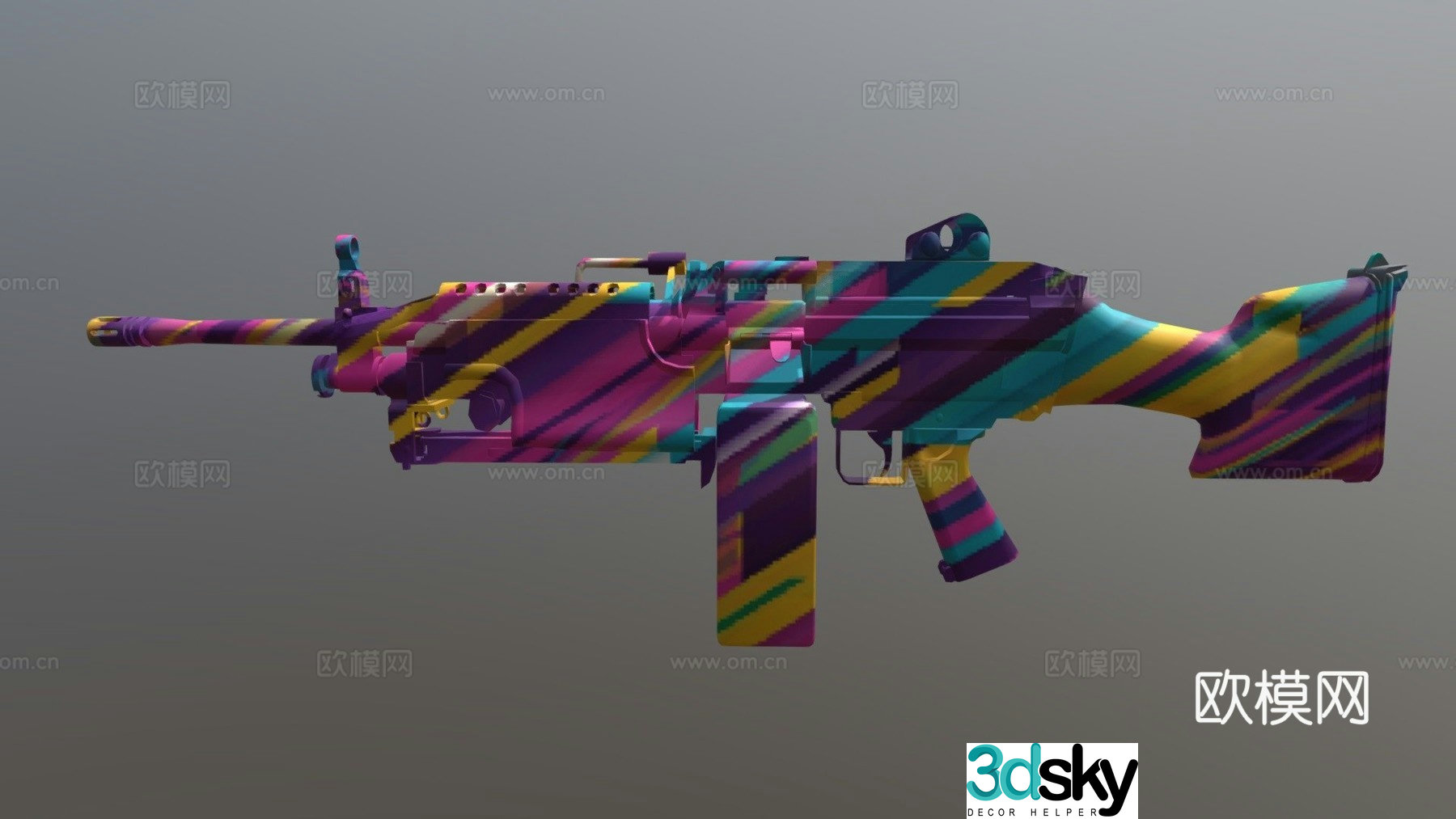 M249 color version 3d model