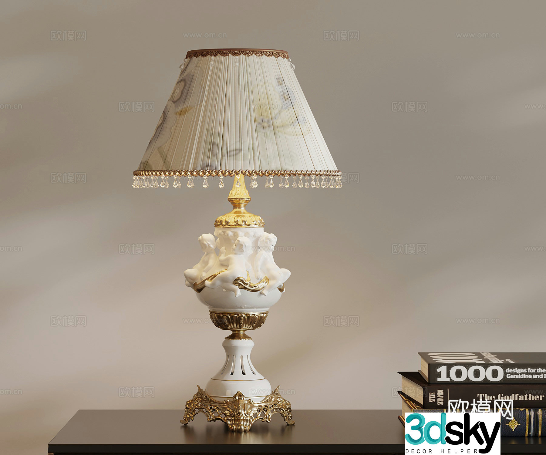 French desk lamp 3d model