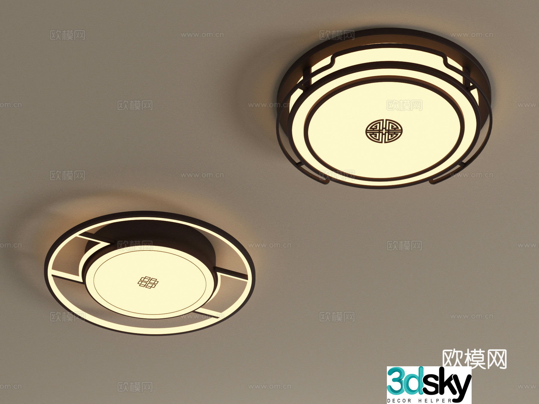 Ceiling lamp Middle style ceiling lamp Chandelier 3d model
