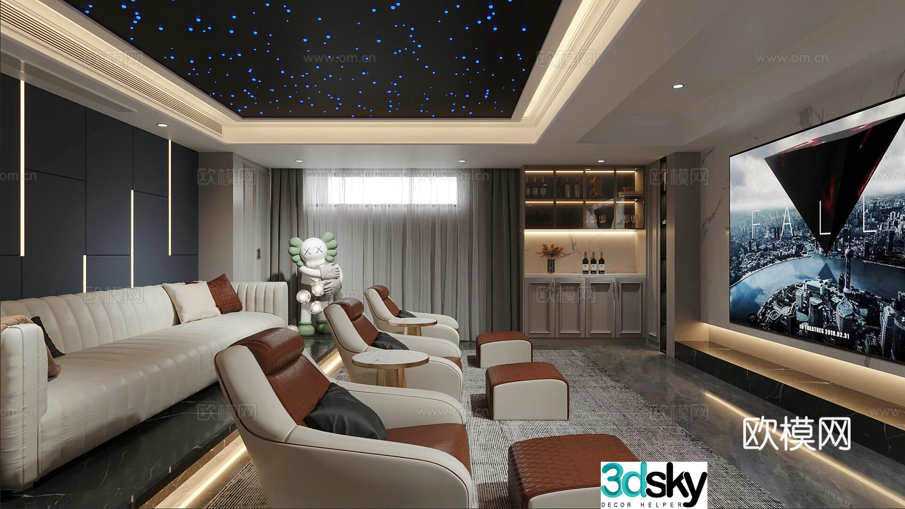 Audio and video studio 3d model