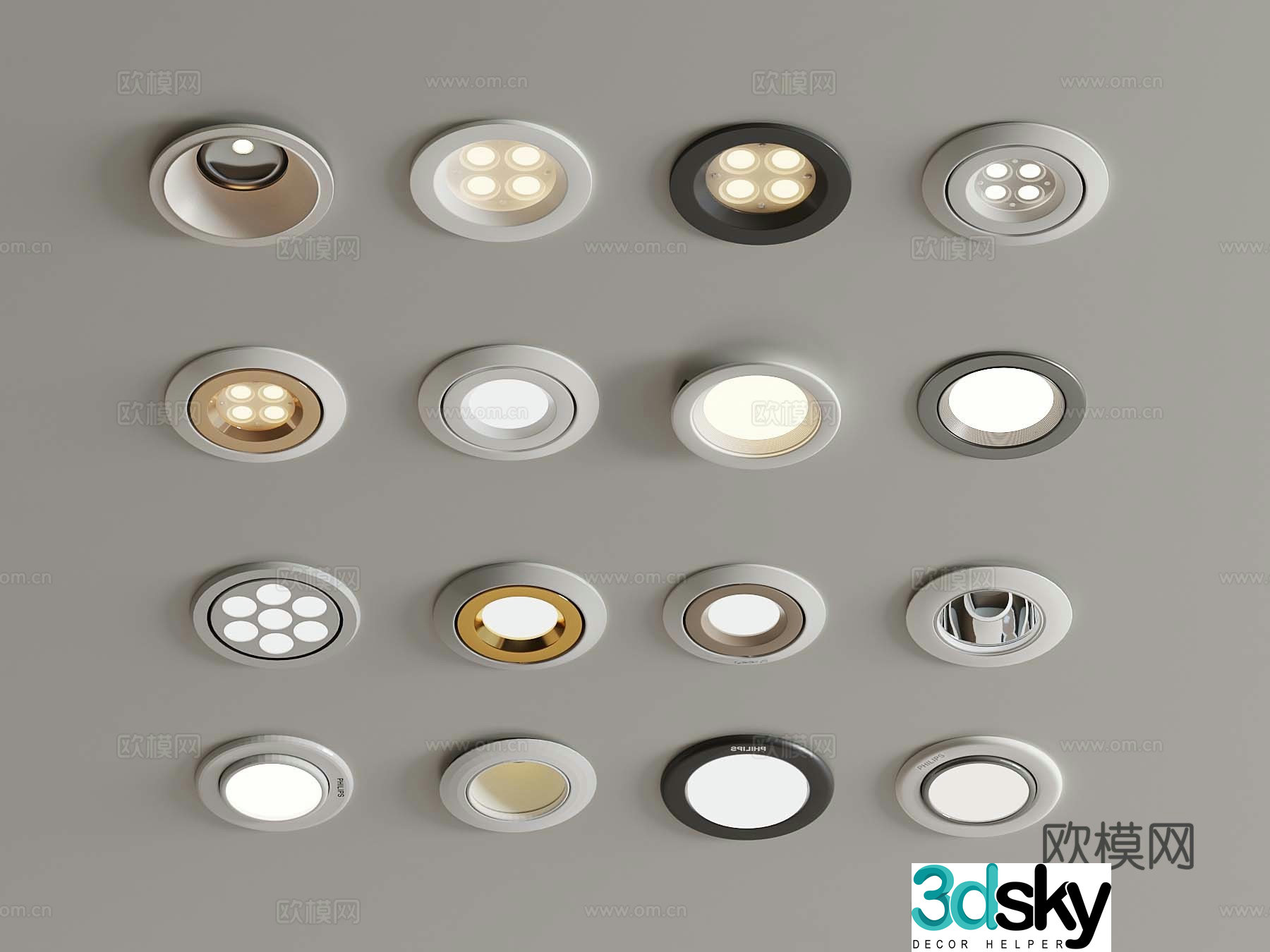 Modern downlight spotlight 3d model