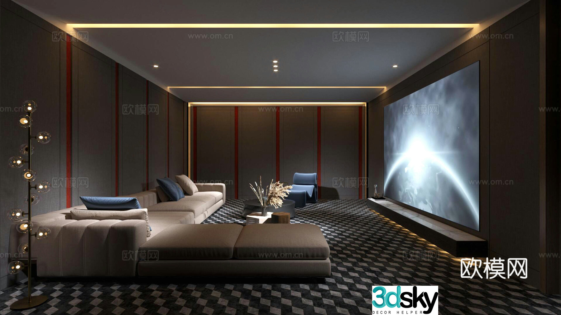 Audio and video studio 3d model