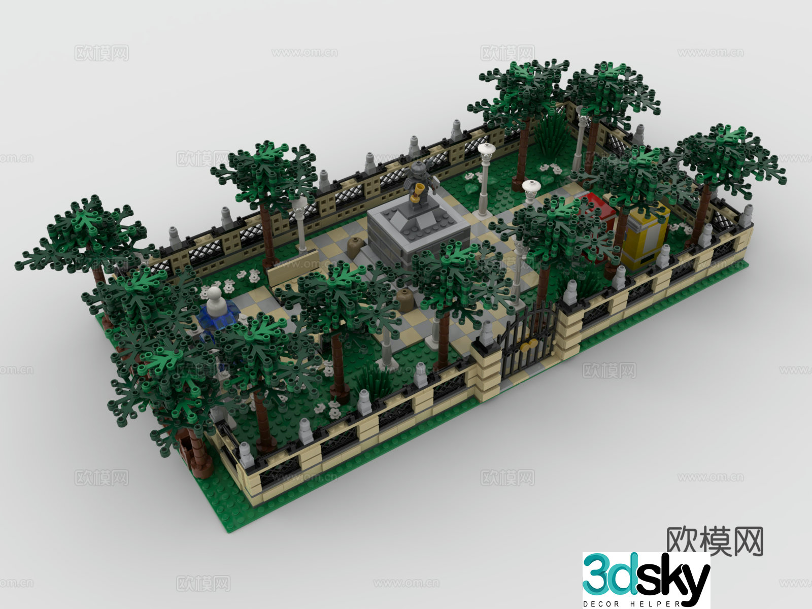 Lego LEGO Toys Building Blocks Park Garden 3D Model