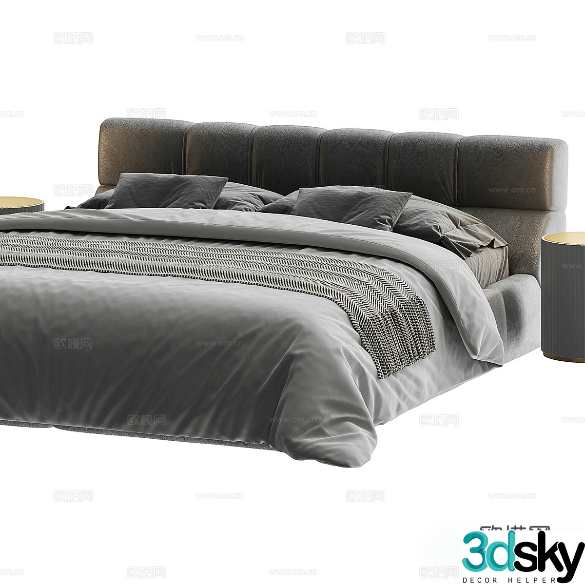 Double bed 3d model