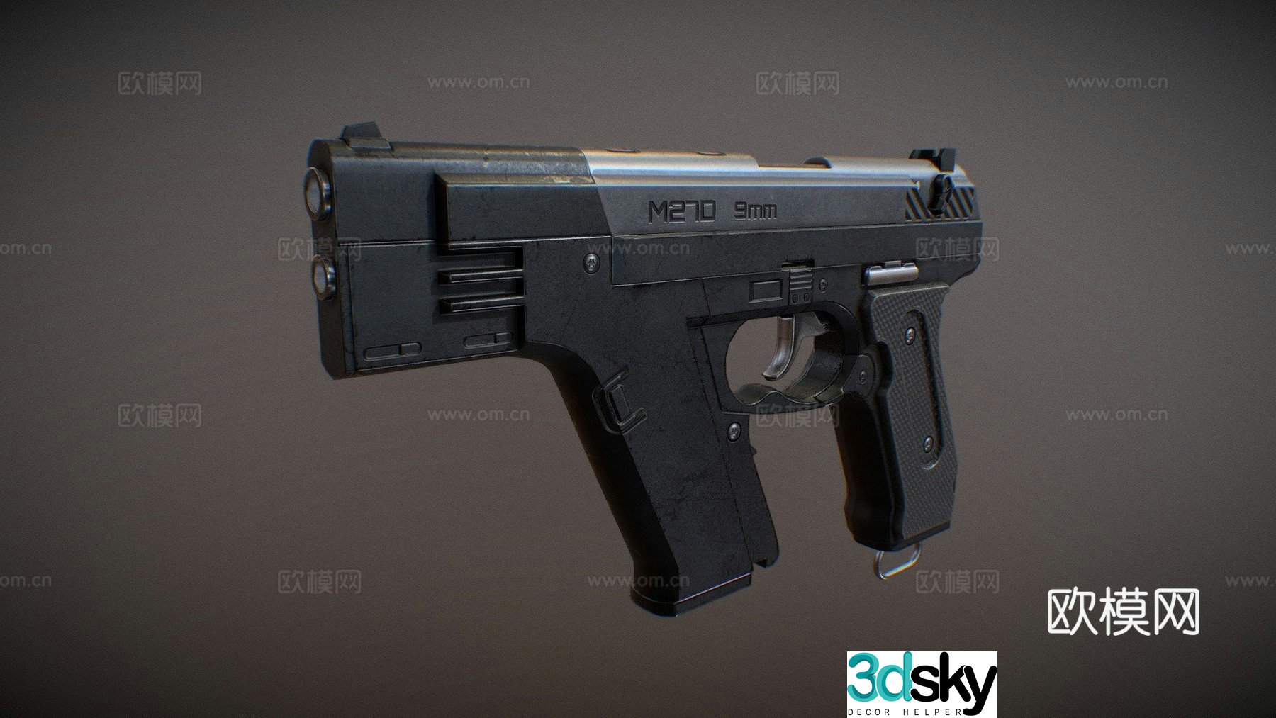 M27D automatic pistol 3d model