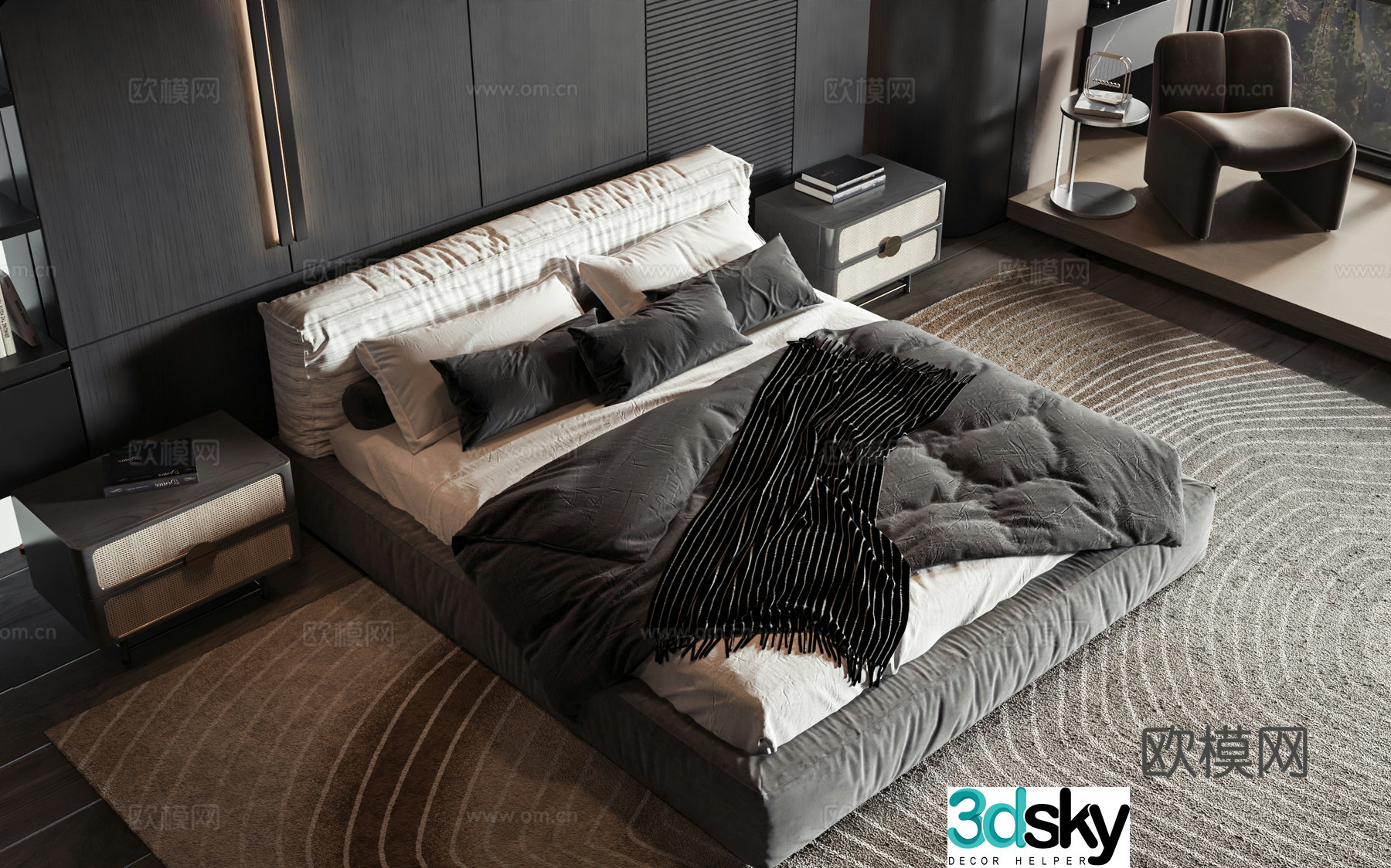 Modern style product bed 3d model