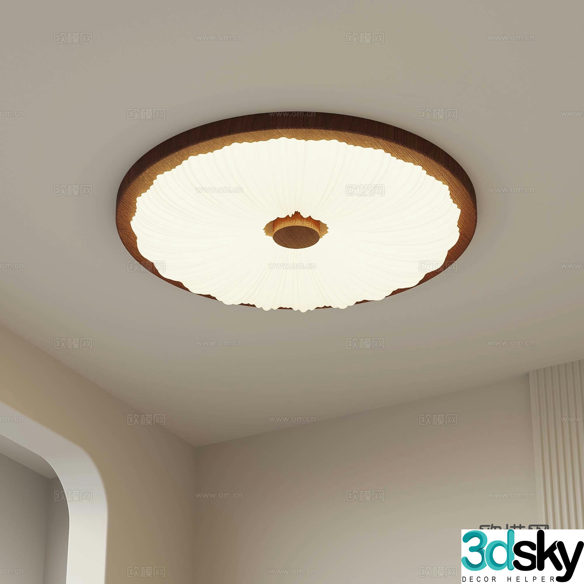 Wasabi Middle Style Ceiling Light Bedroom Ceiling Light Living Room Ceiling Light 3D Model