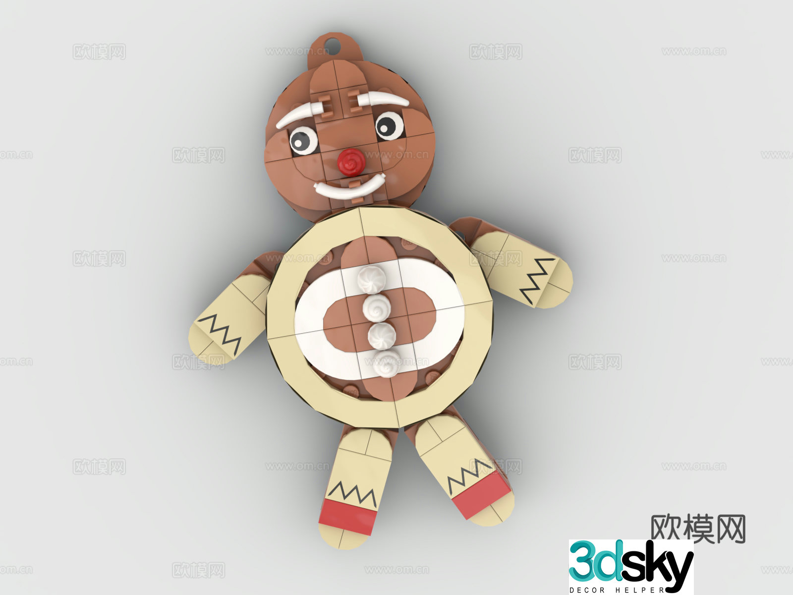 LEGO LEGO Toys Building Blocks Gingerbread Man Christmas Christmas Gift 3d Model