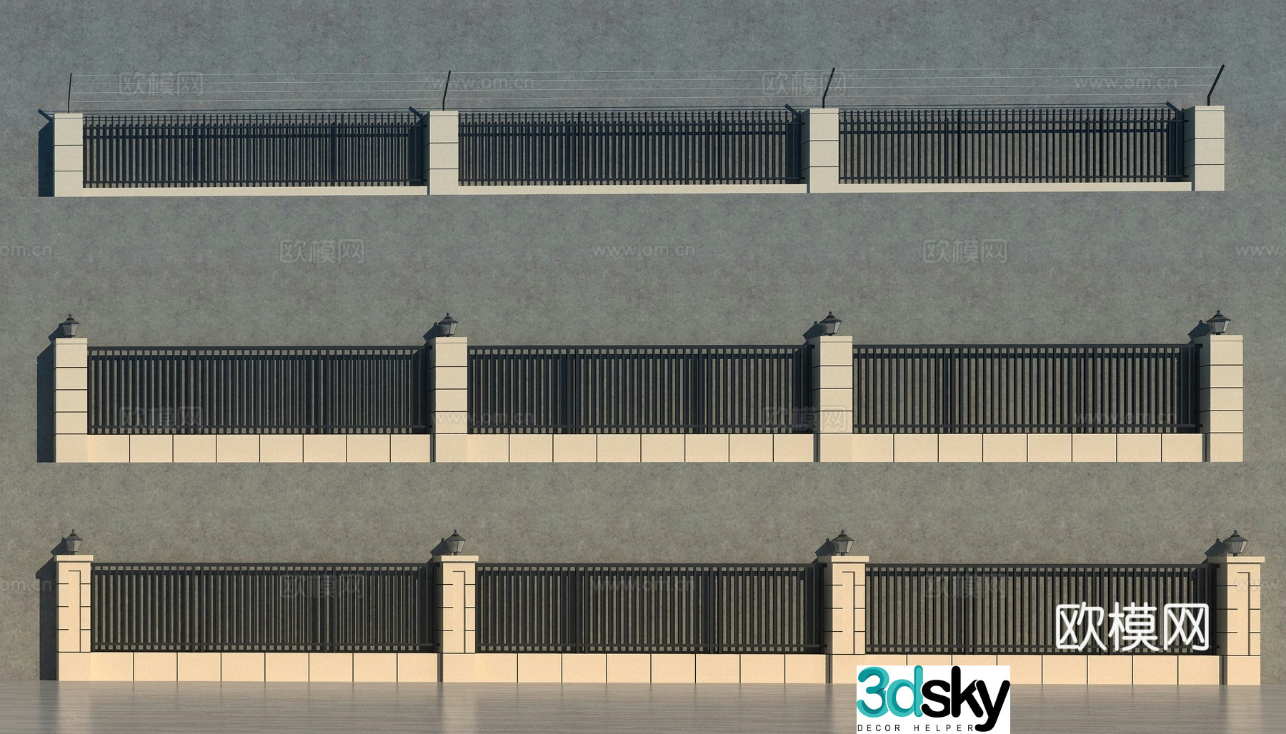 Fence Guardrail Fence 3d Model