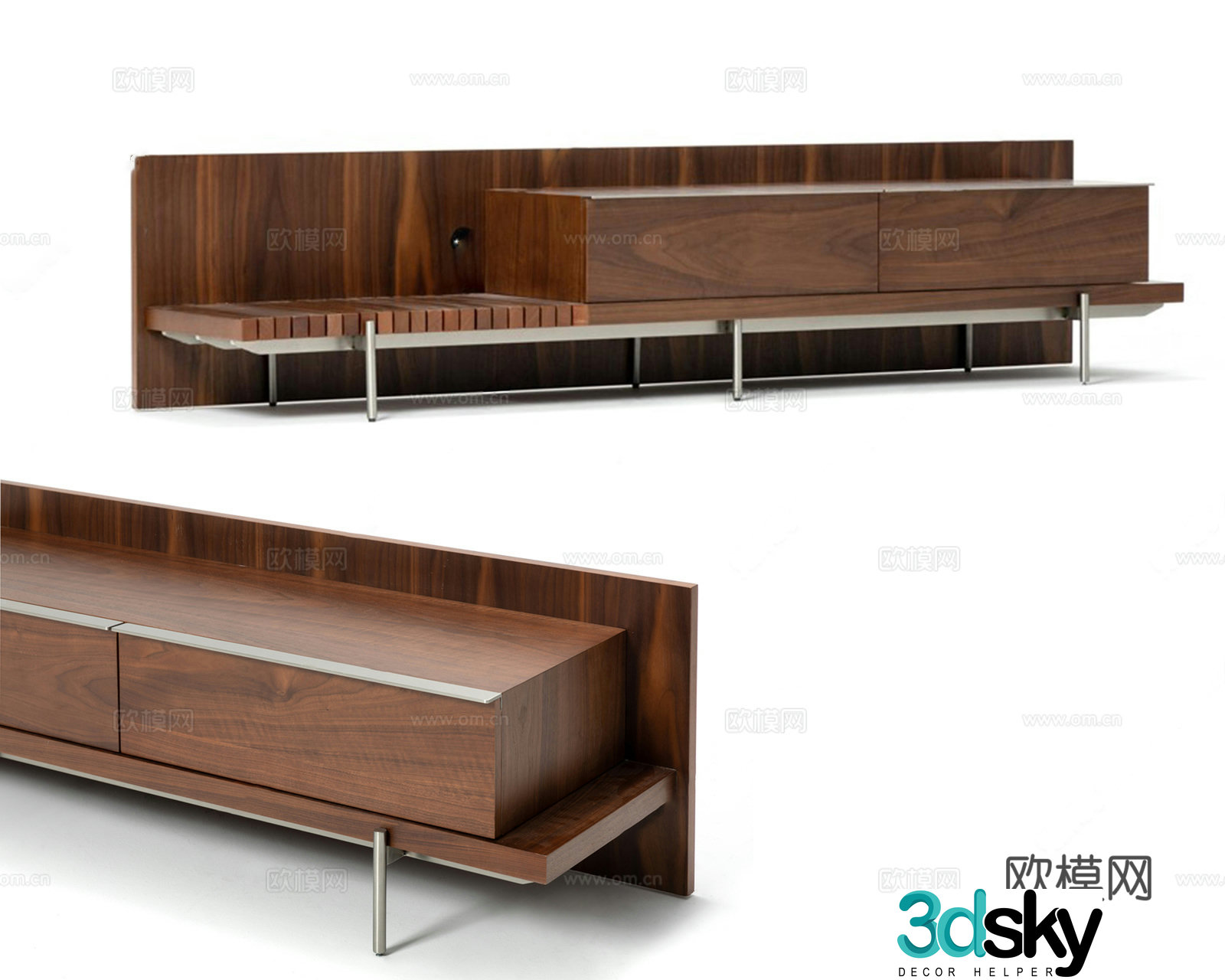 Modern medieval TV cabinet Denmark cherry wood cabinet Floor-standing cabinet Finished cabinet 3D model