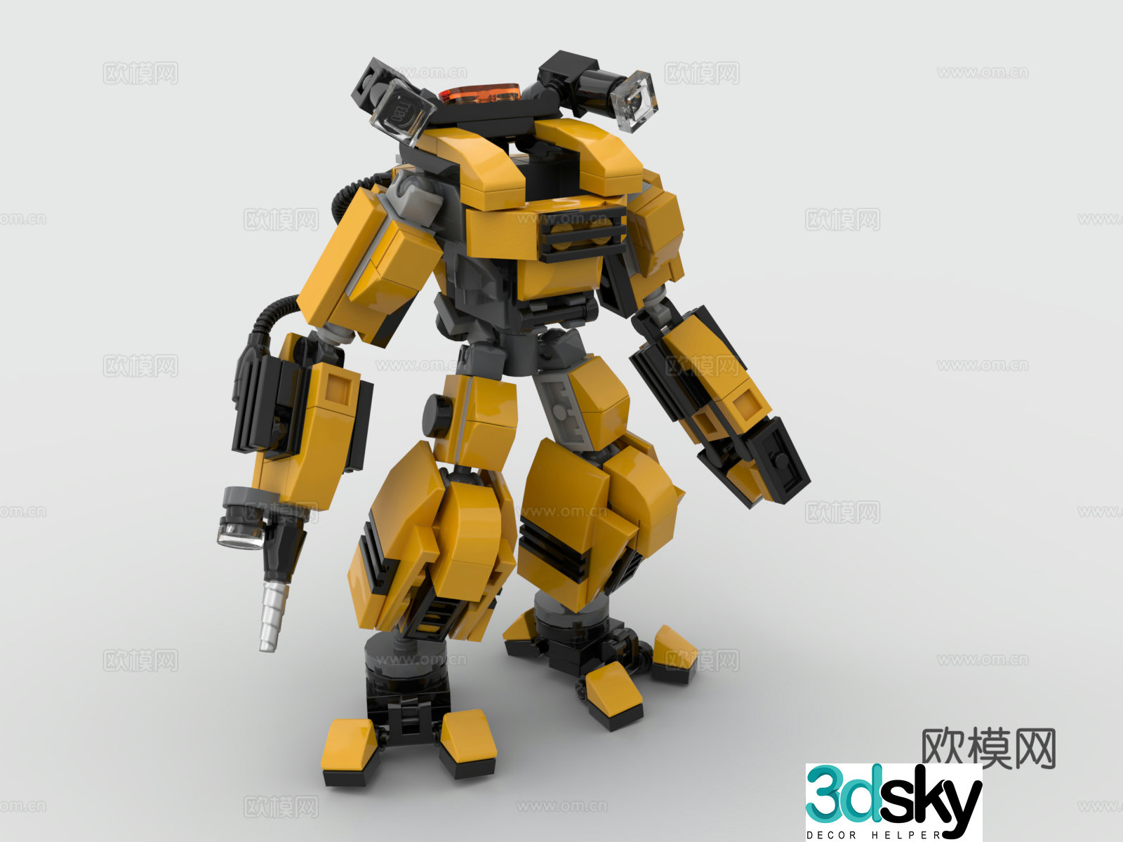 LEGO LEGO Toys Building Blocks Mecha Fighting Robot Mechanical Armor Up to 3D Model