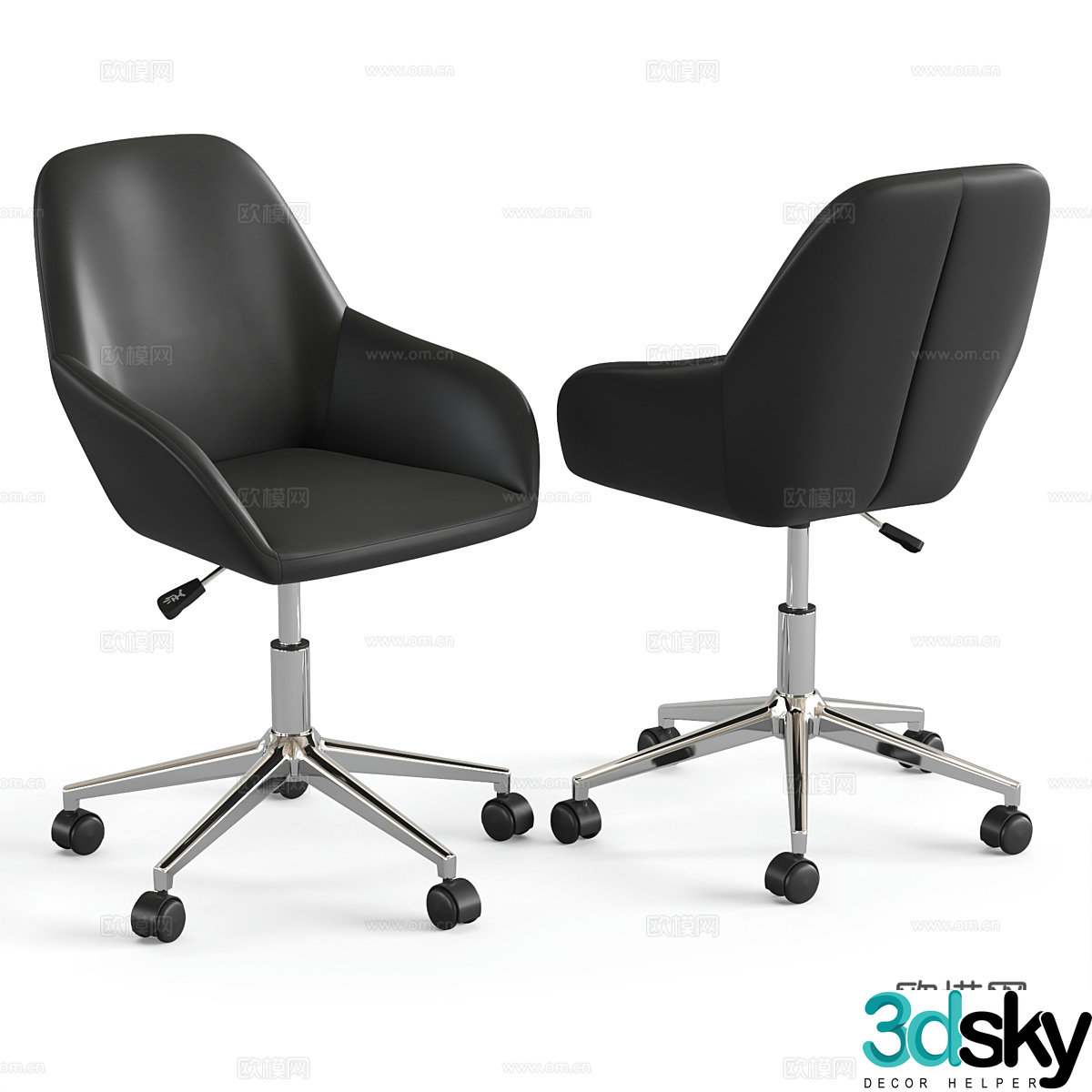Modern Italian office chair 3d model