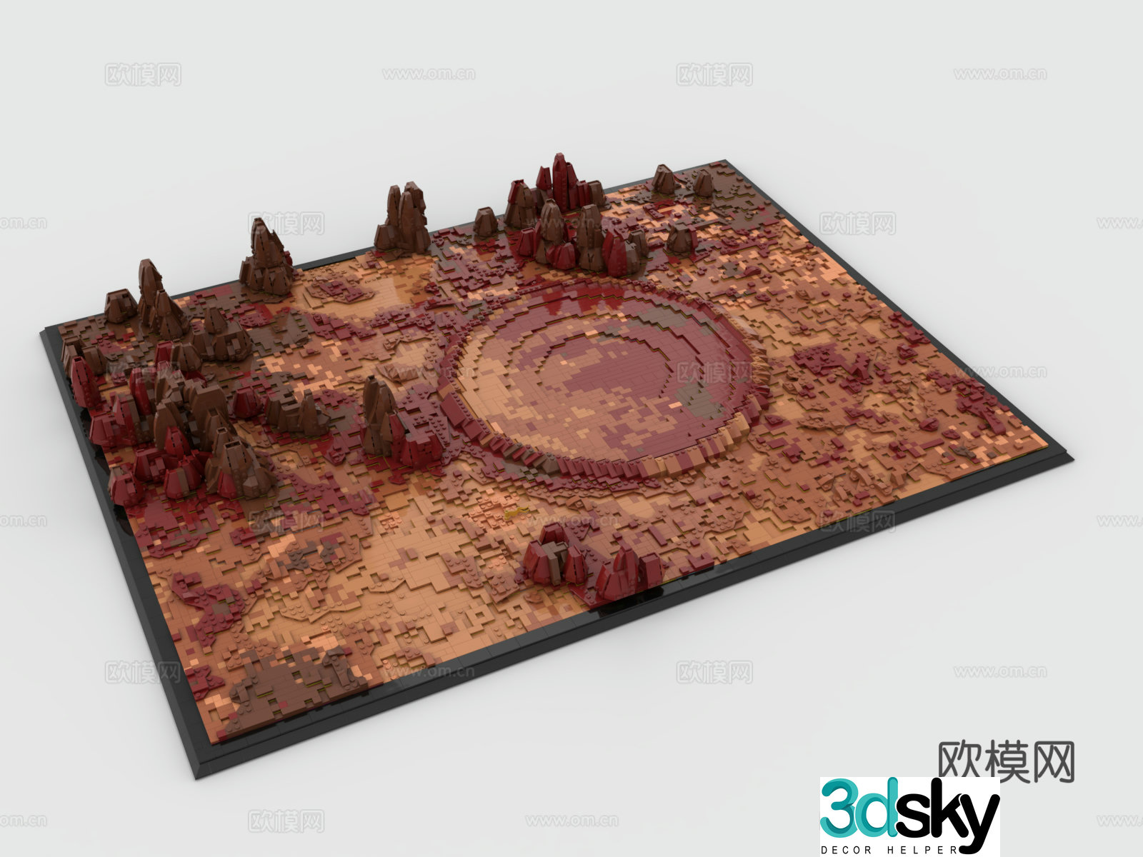 LEGO LEGO Toys Building Blocks Mars Landscape Mars Surface Crater 3D Model