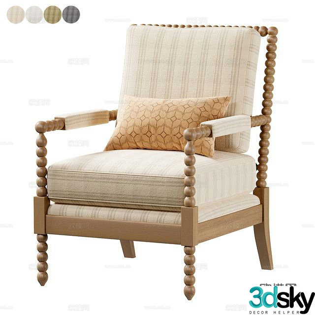 Armchair Leisure Chair 3d Model