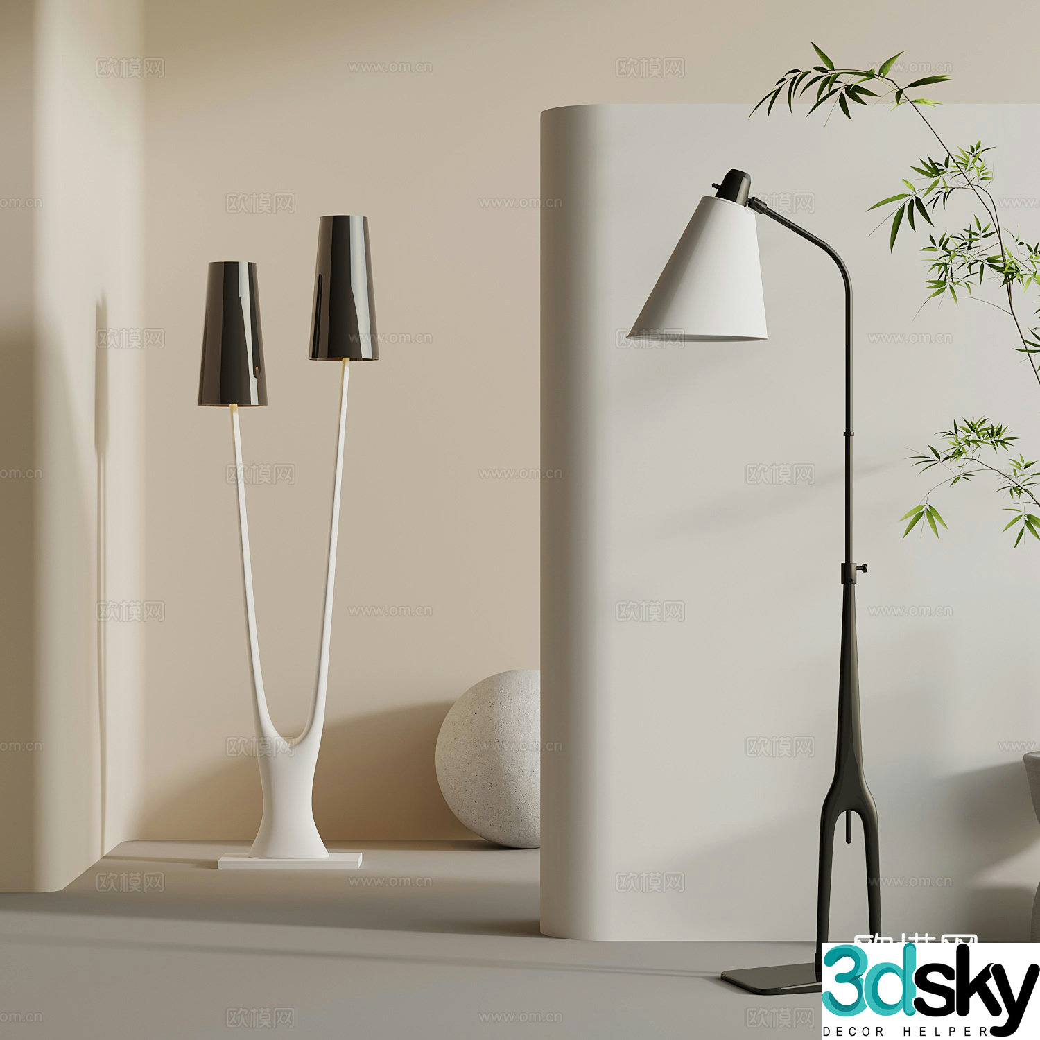 Floor lamp Modern floor lamp Special-shaped floor lamp 3D model