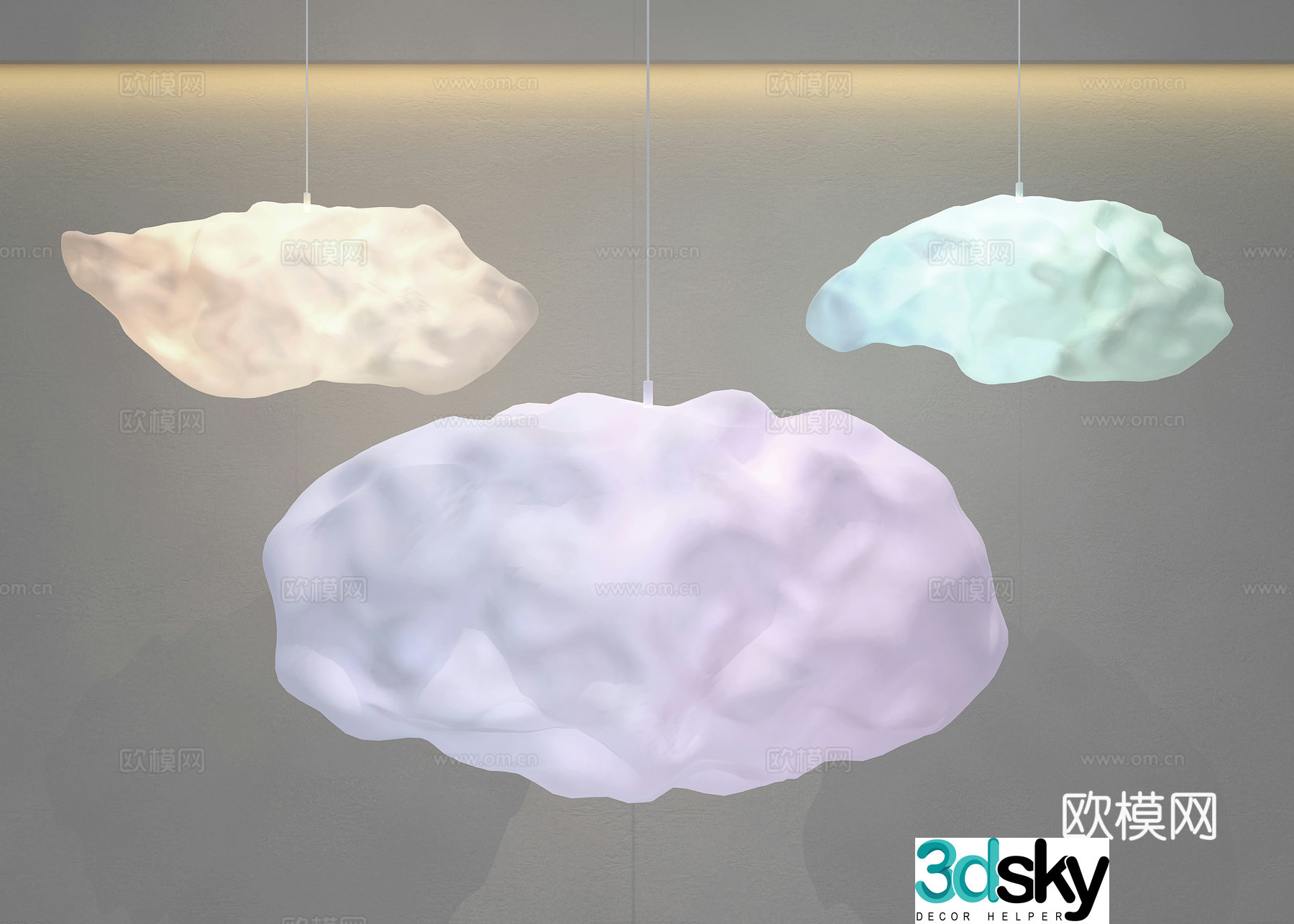 Cloud chandelier 3d model