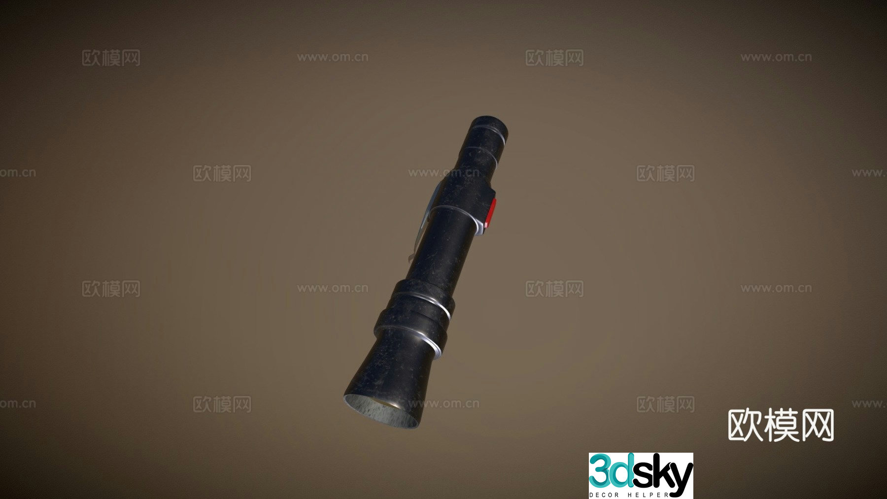 flashlight 3d model
