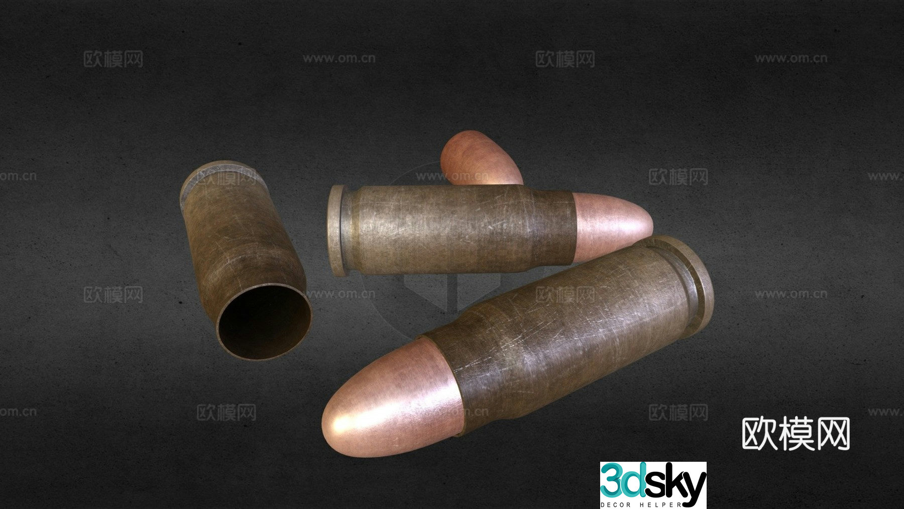mm bullet 3d model