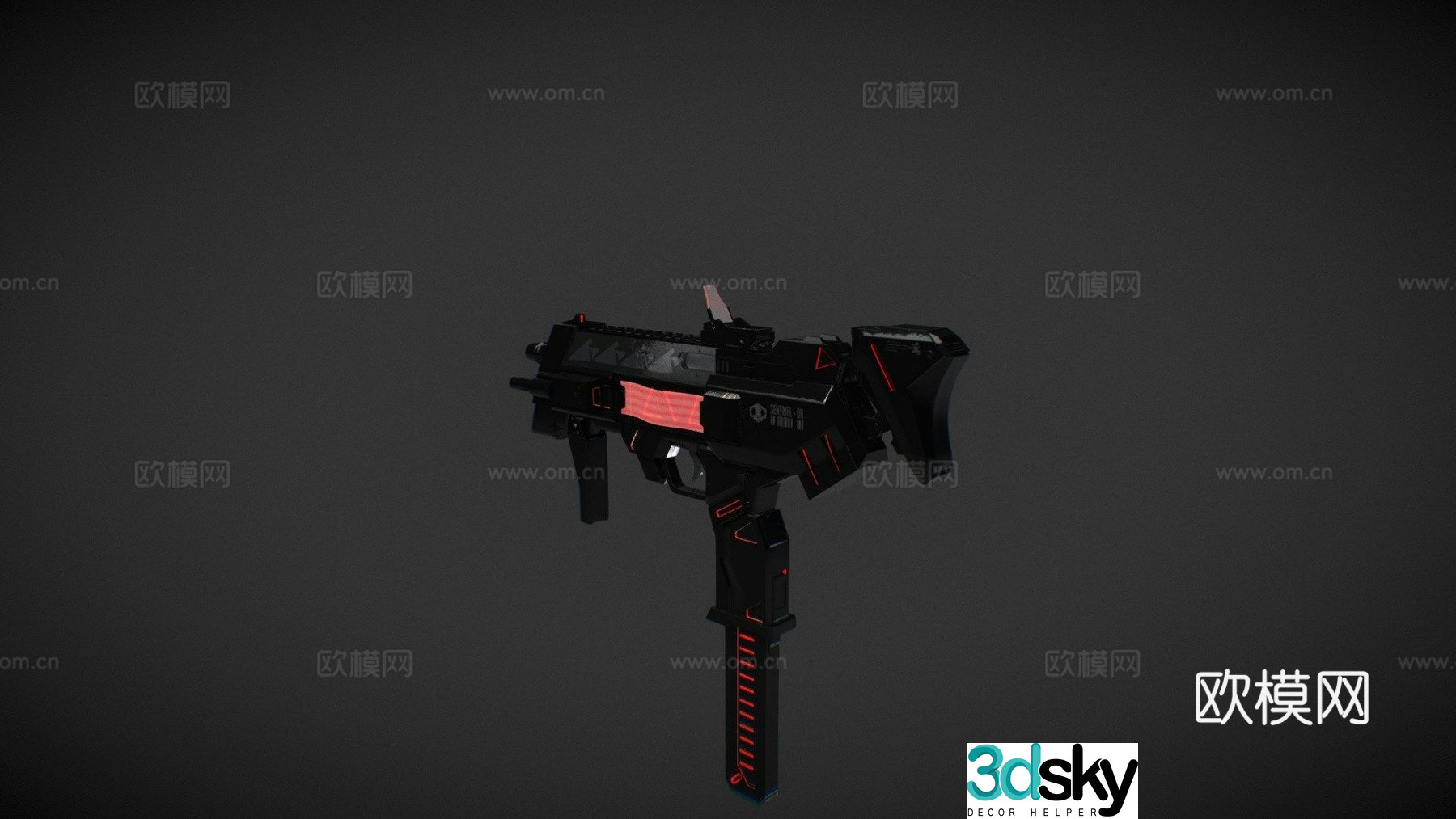 Overwatch Sombra's Uzi 3d model