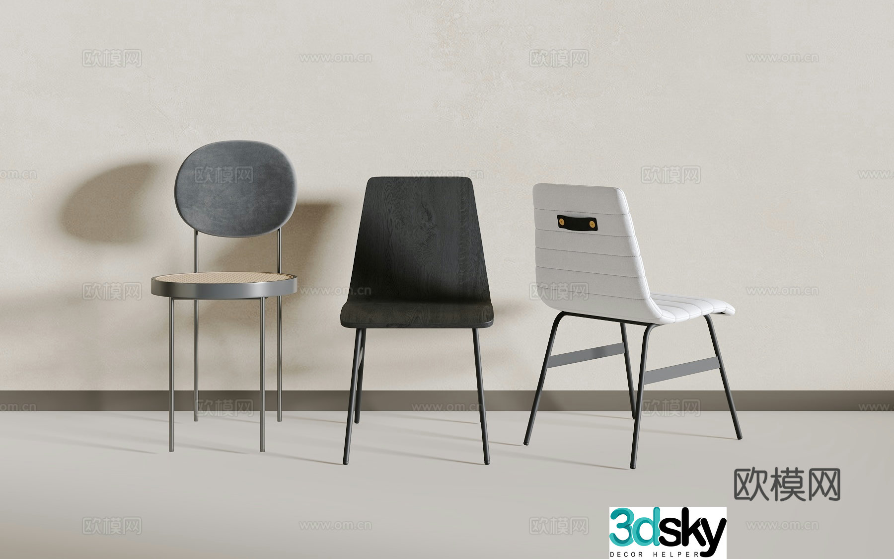Modern single chair 3d model