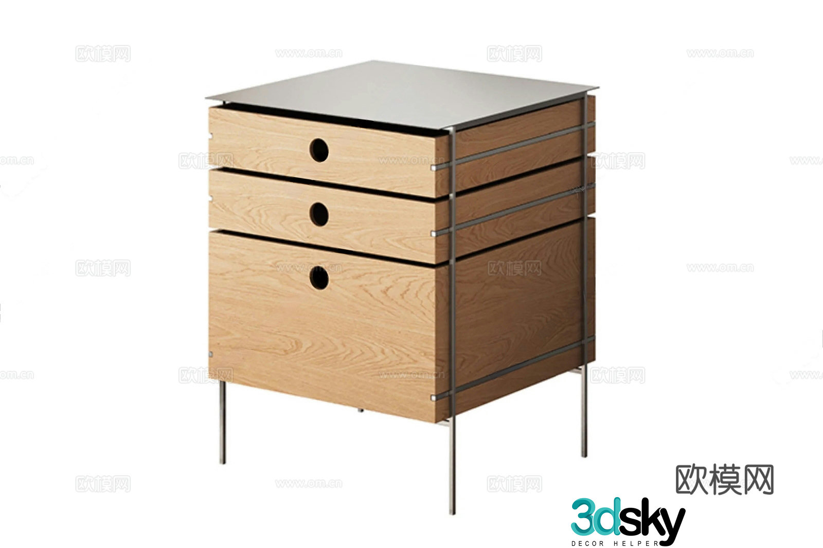 Wasabi Middle Ages Boutique Boutique Boutique Metal Boutique Solid Wood Boutique 3D Model