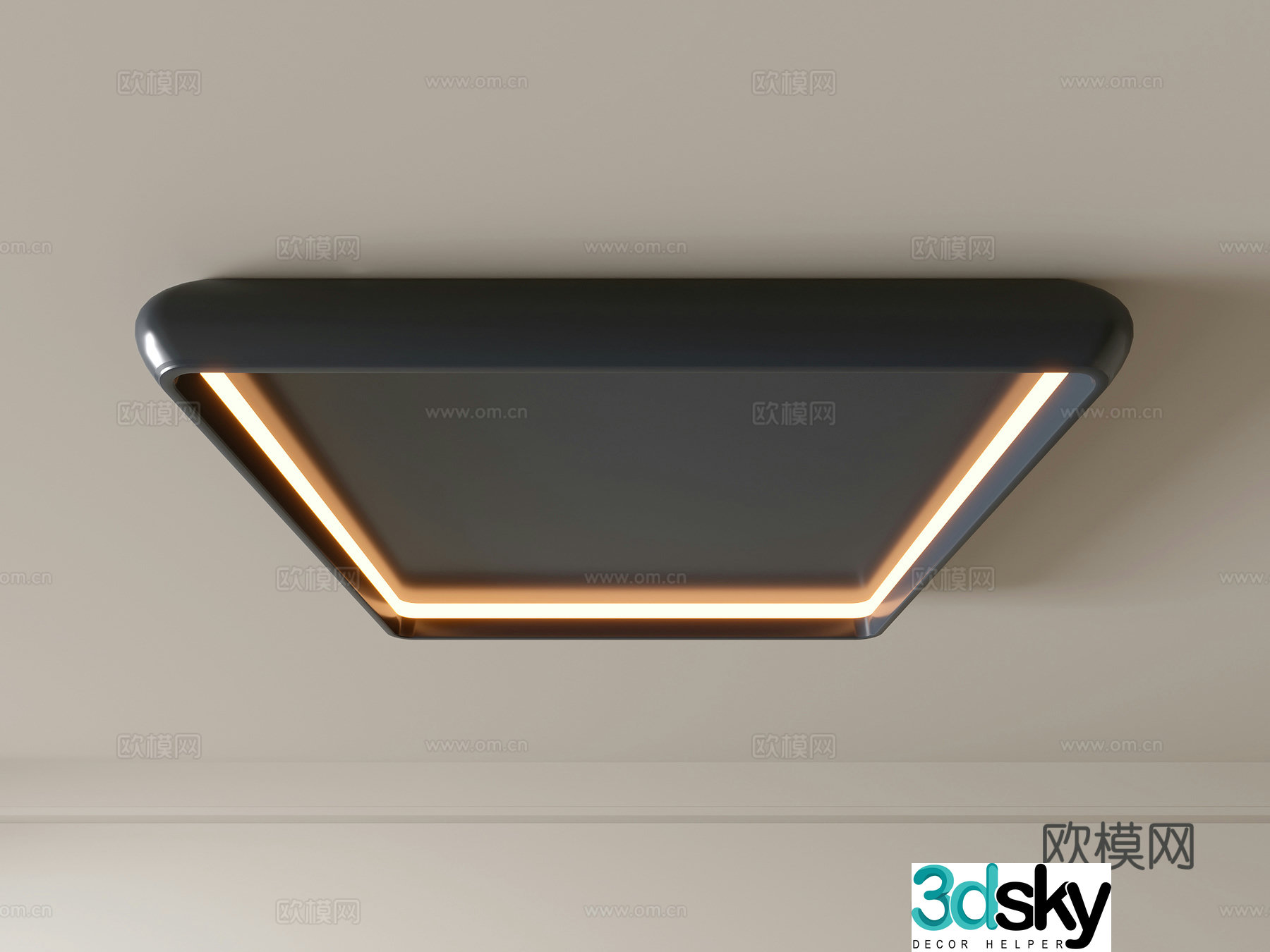 Modern ceiling lamp Geometric ceiling lamp Bedroom lamp Artistic shaped lamp Fashion living room lamp 3D model