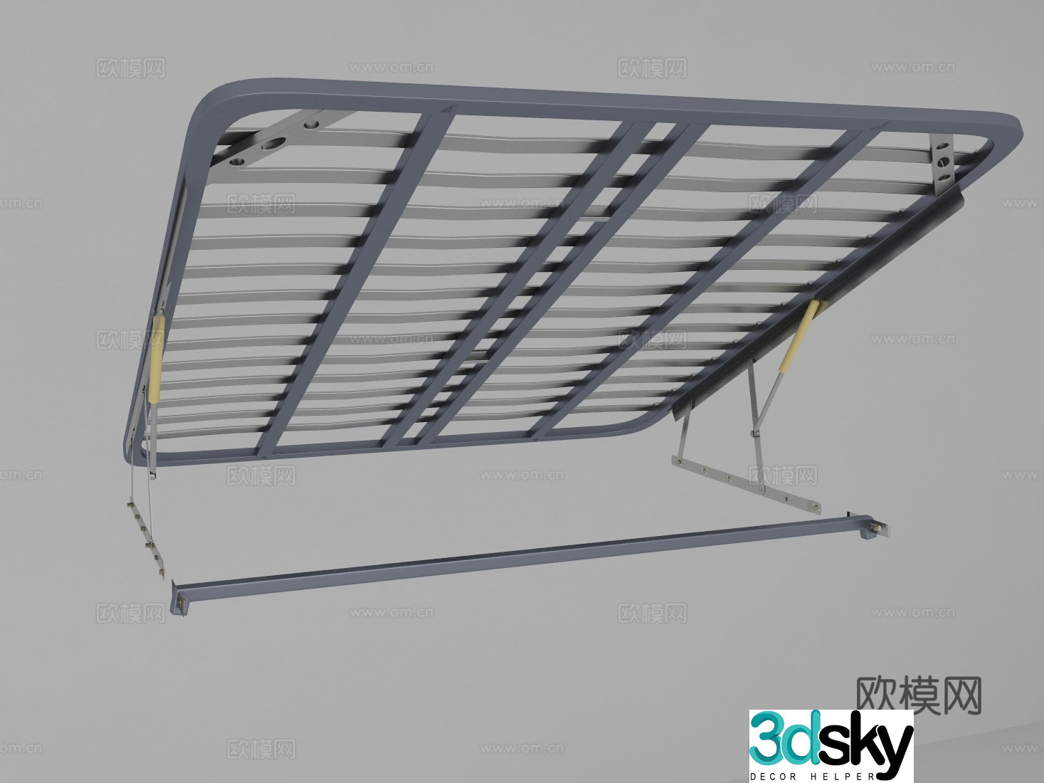 Modern rib skeleton lifting shaft 3D model