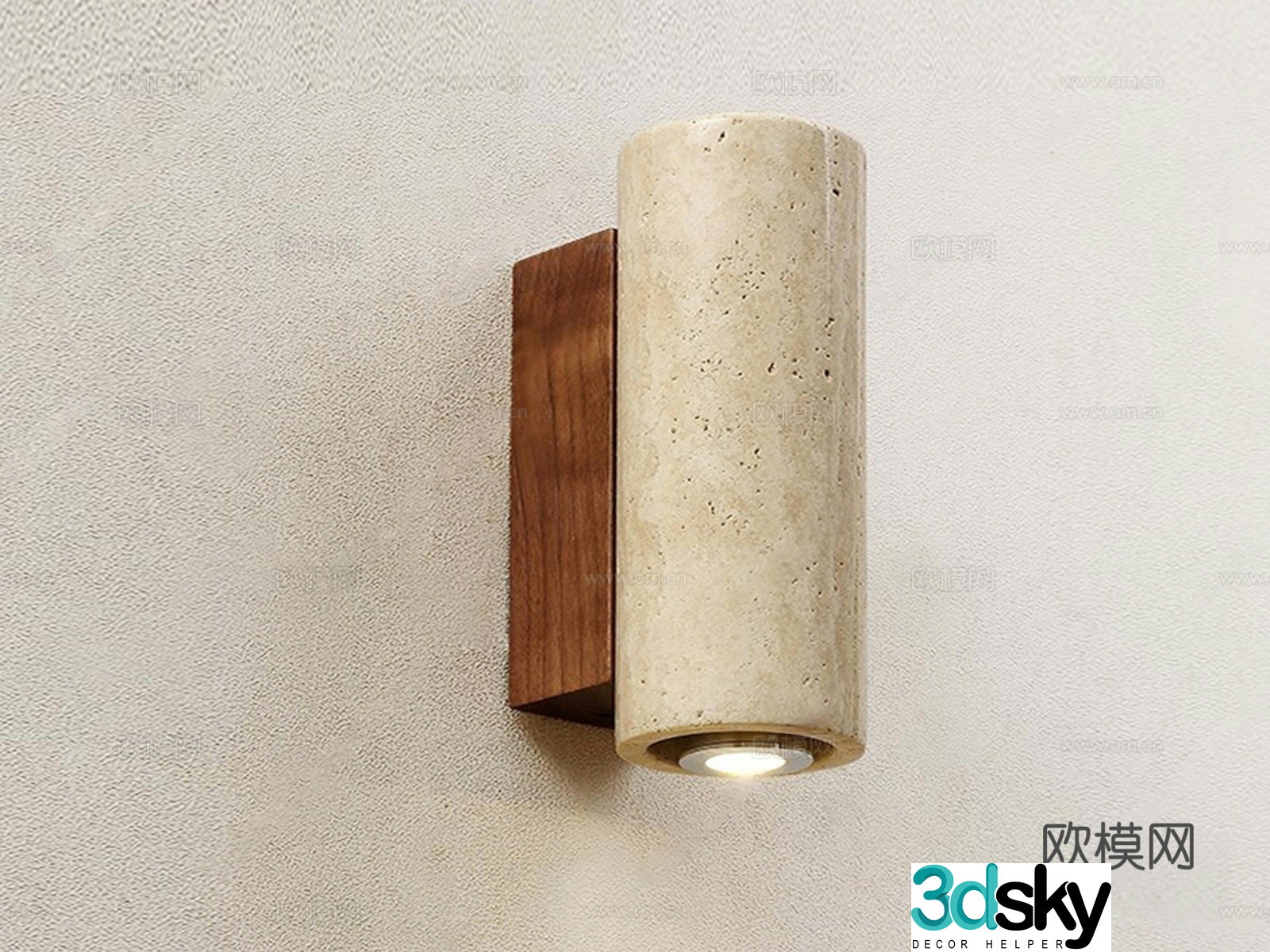 Wasabi wall lamp Stone wall lamp Round wall lamp Spotlight 3D model