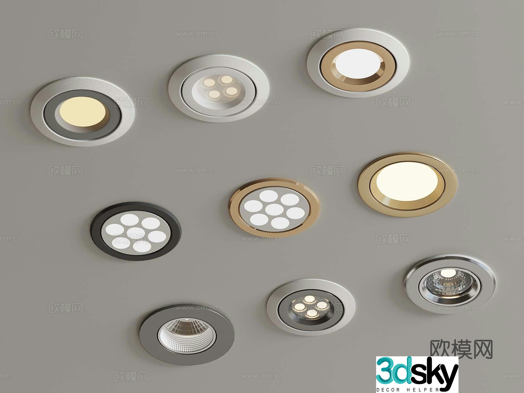 Modern downlight spotlight 3d model