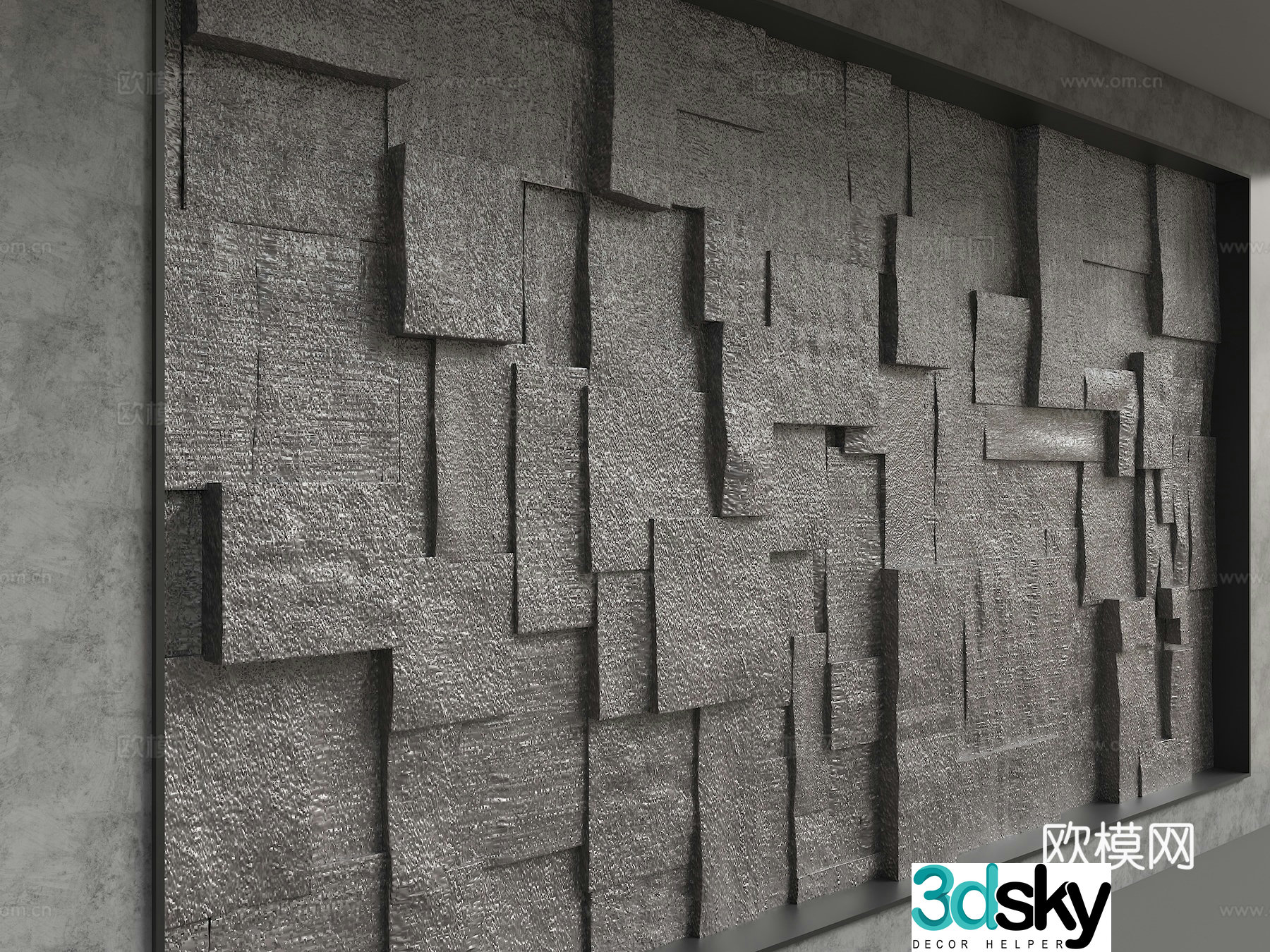 Modern background wall 3d model