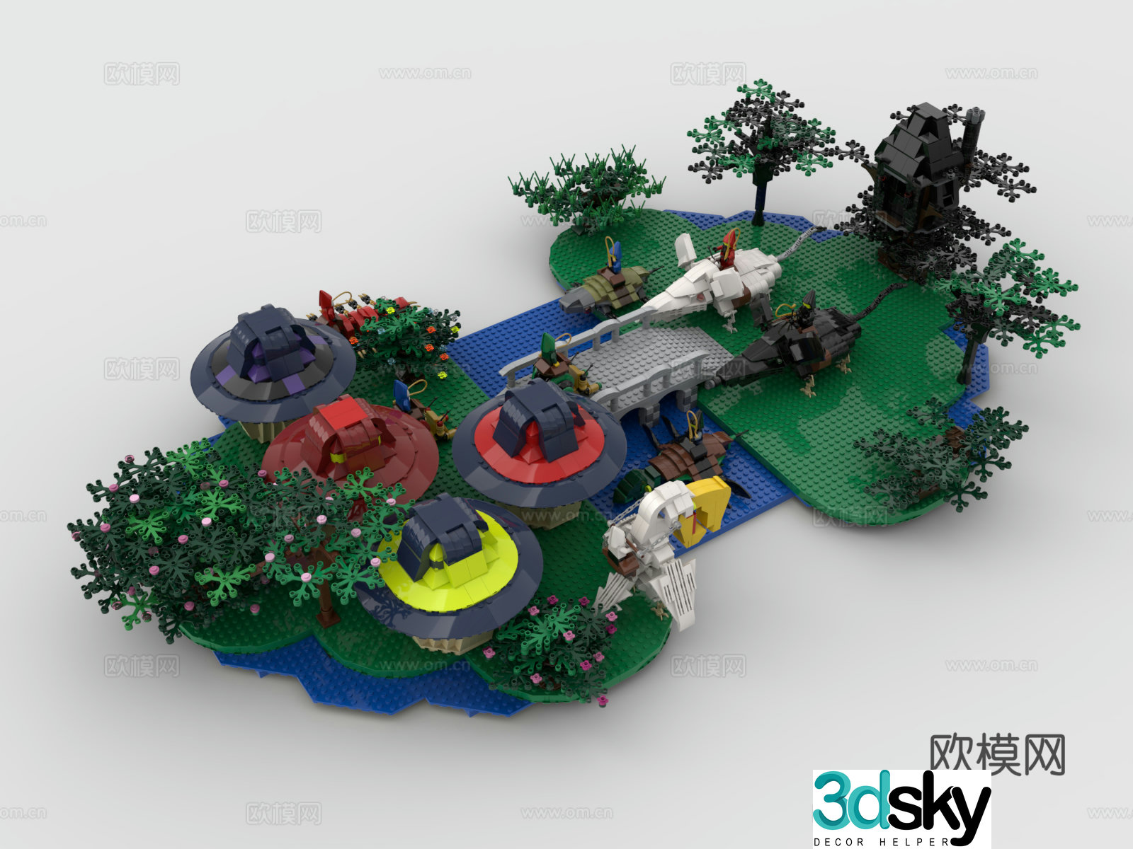 LEGO LEGO Toys Building Blocks Garden Greening Park 3D Model